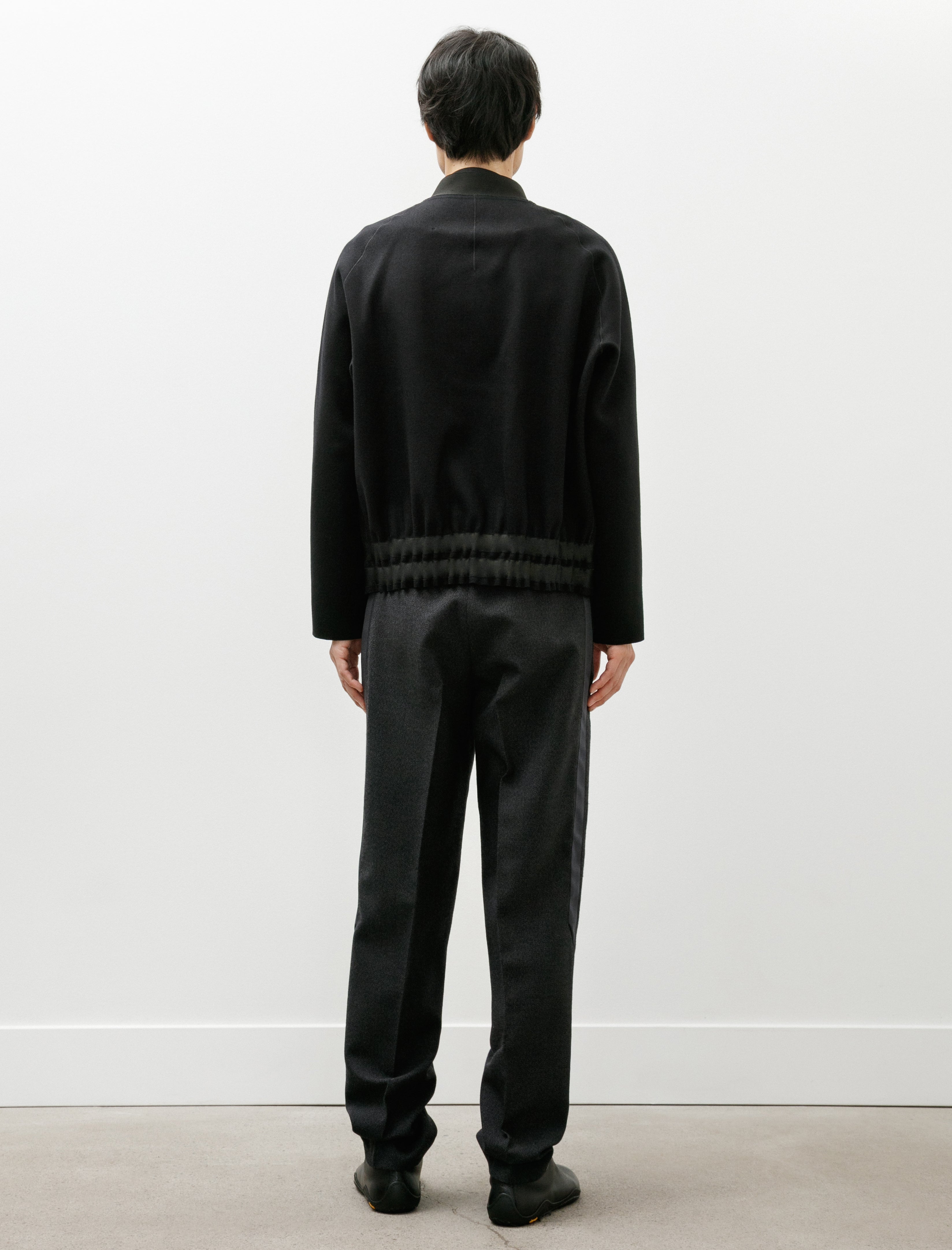 Derrick Broken Stripe Suit Trousers Thornproof Wool Charcoal Melange
