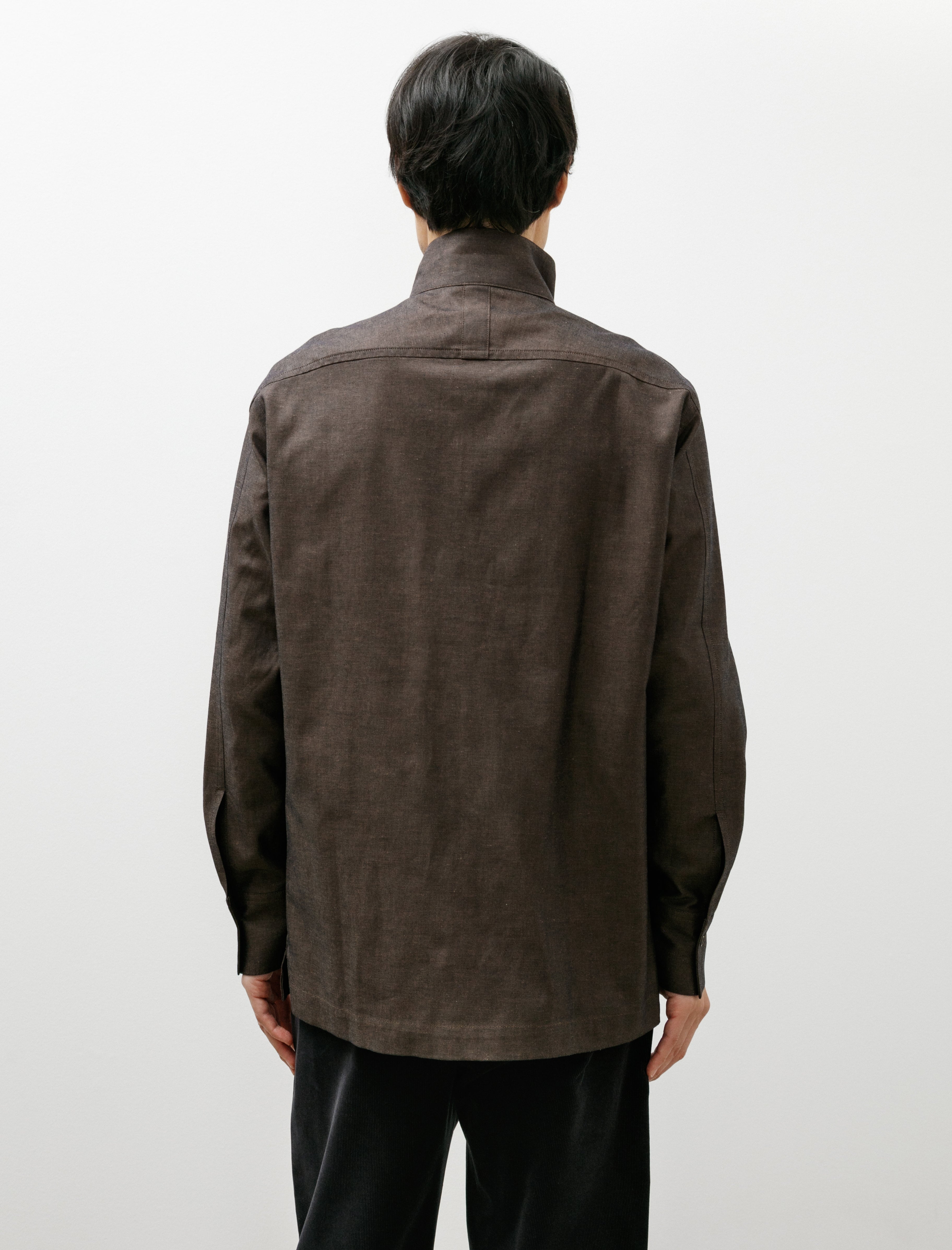 Derrick Relay Shirt Navy Tint Brown