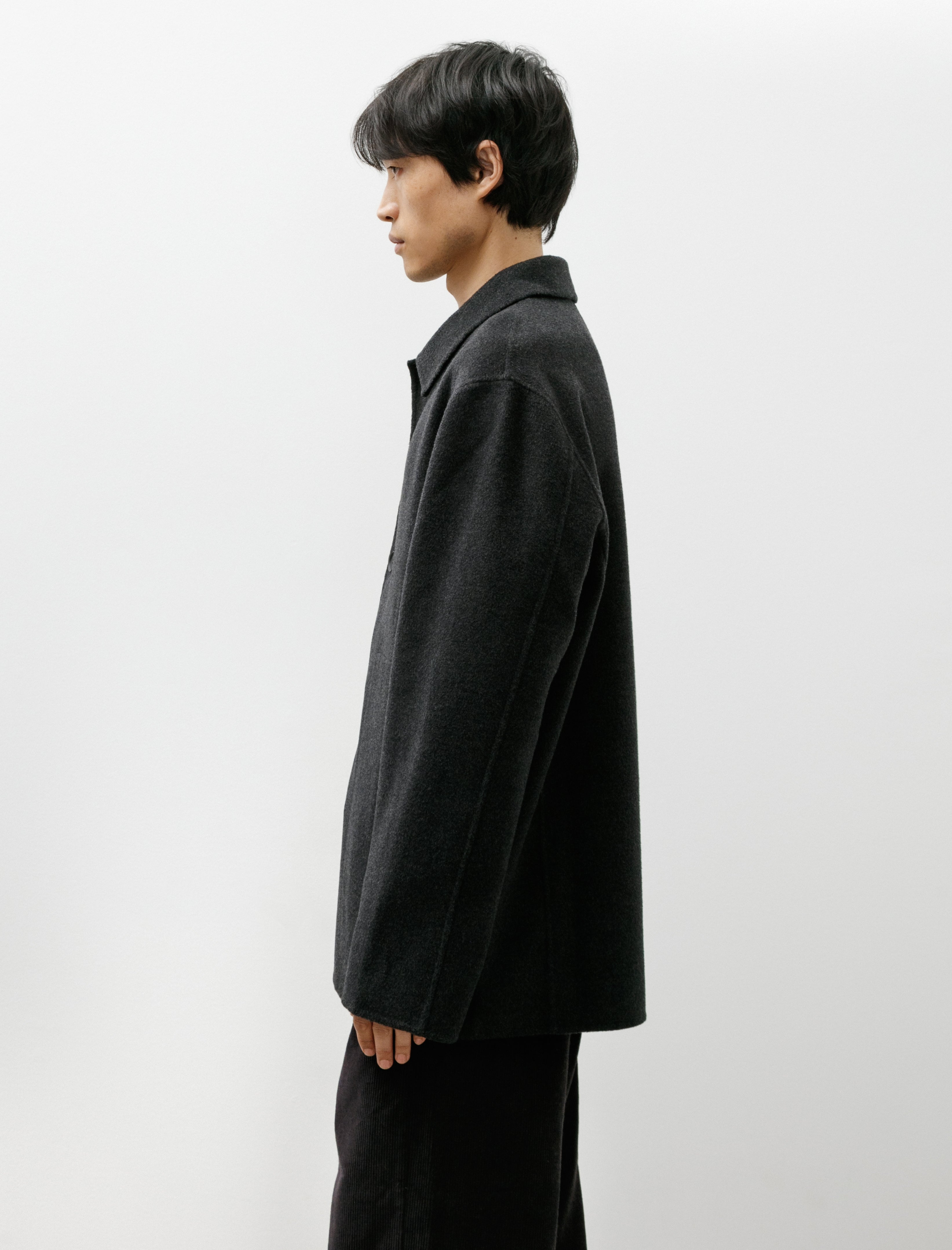 Seya Double Face Work Jacket Silk Merino Ash