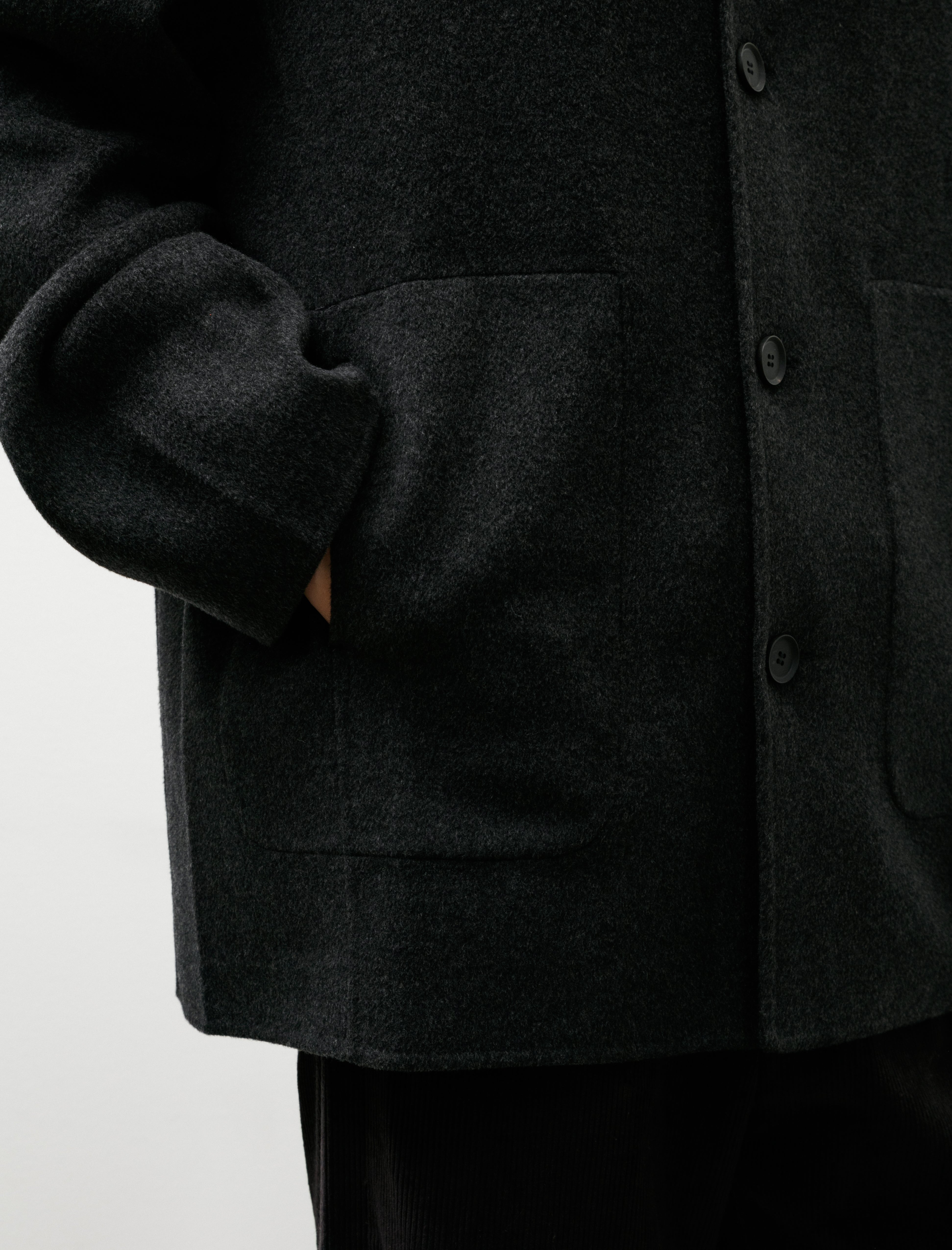 Seya Double Face Work Jacket Silk Merino Ash