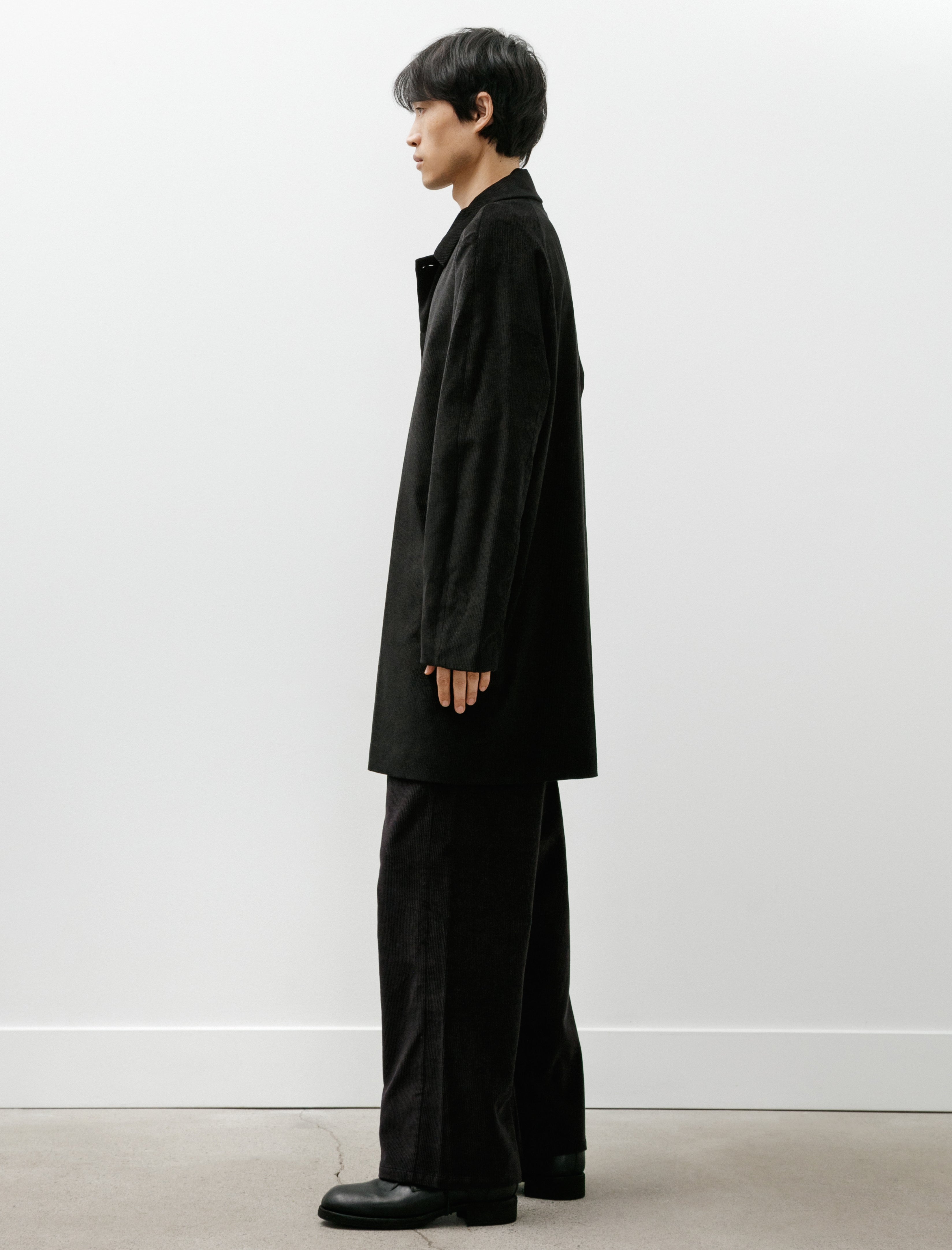 Seya Horse Coat Linen Corduroy Black