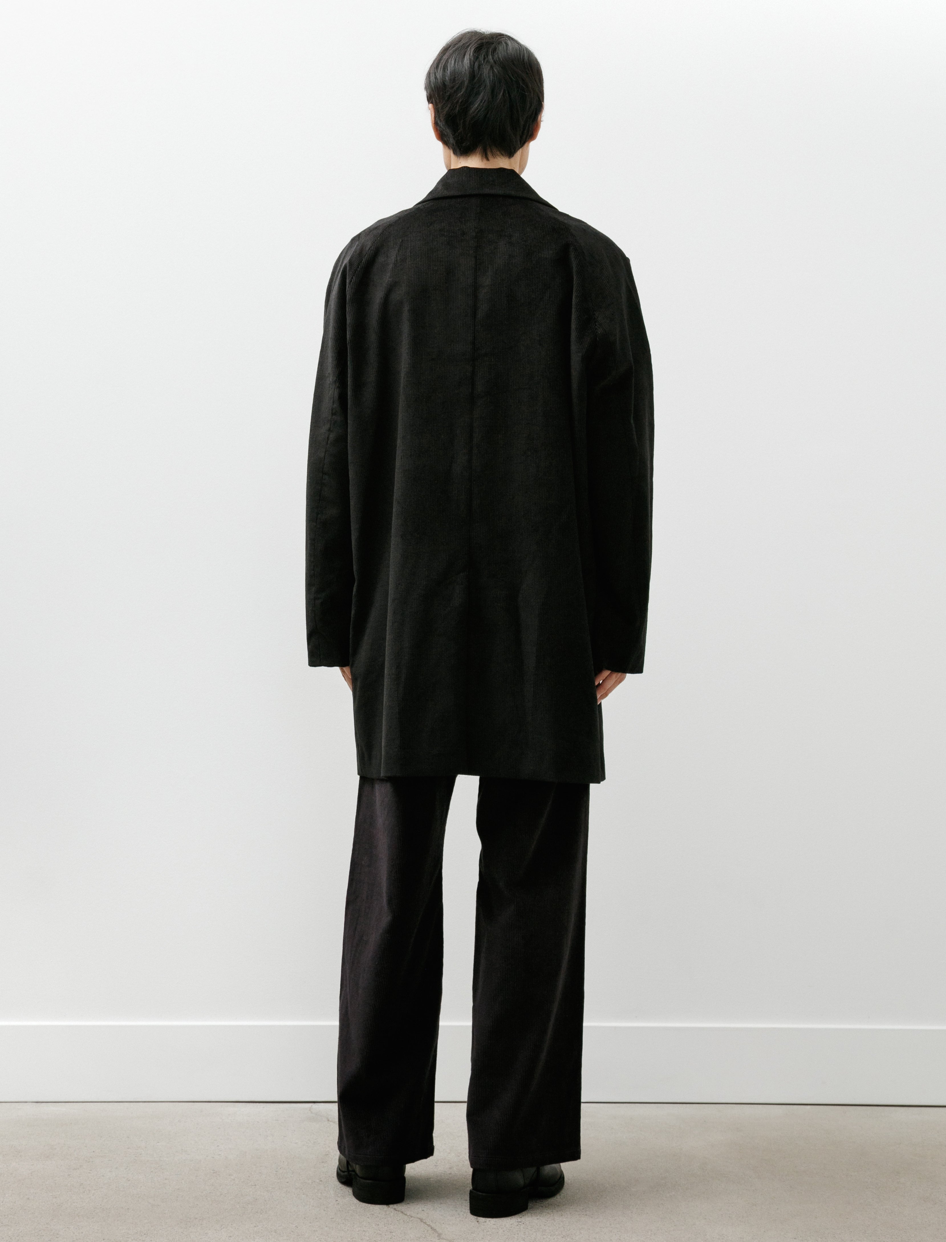 Seya Horse Coat Linen Corduroy Black