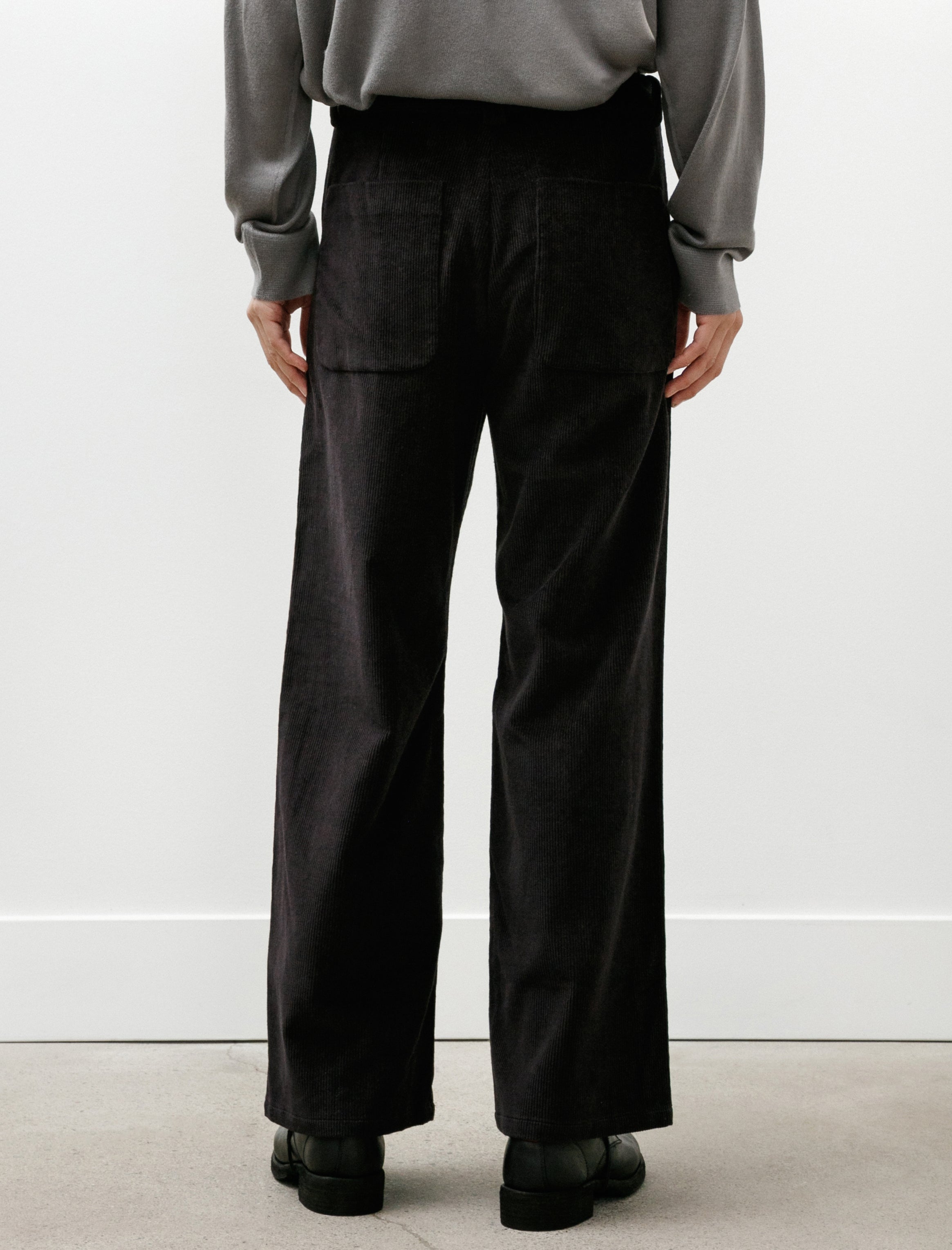 Seya Tea House Pants Linen Corduroy Black