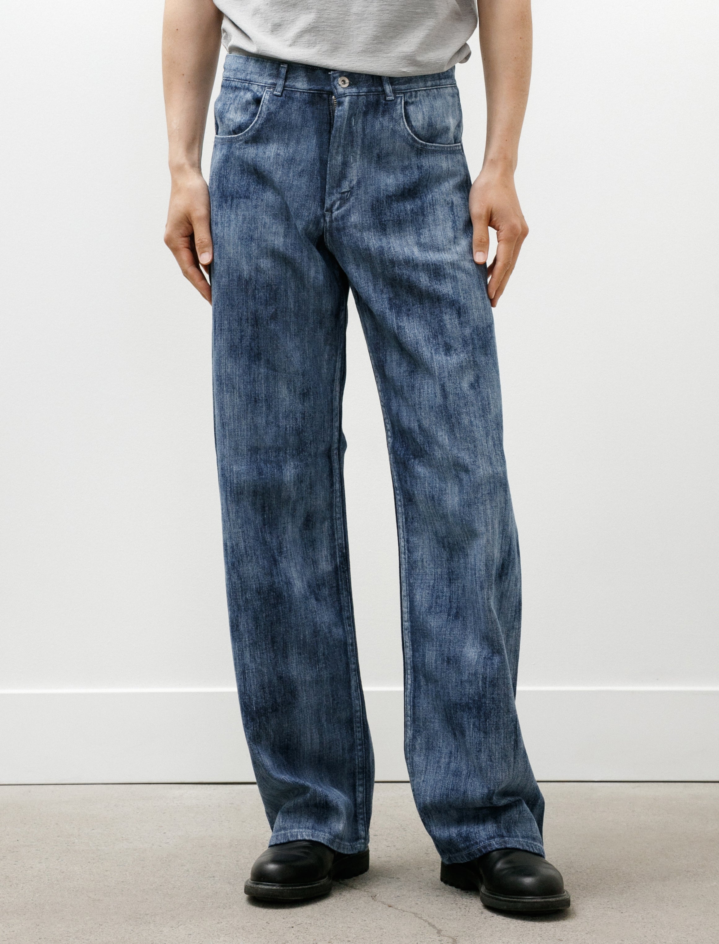 Seya Tofu Brother Jeans Slub Denim Cloud Bleach