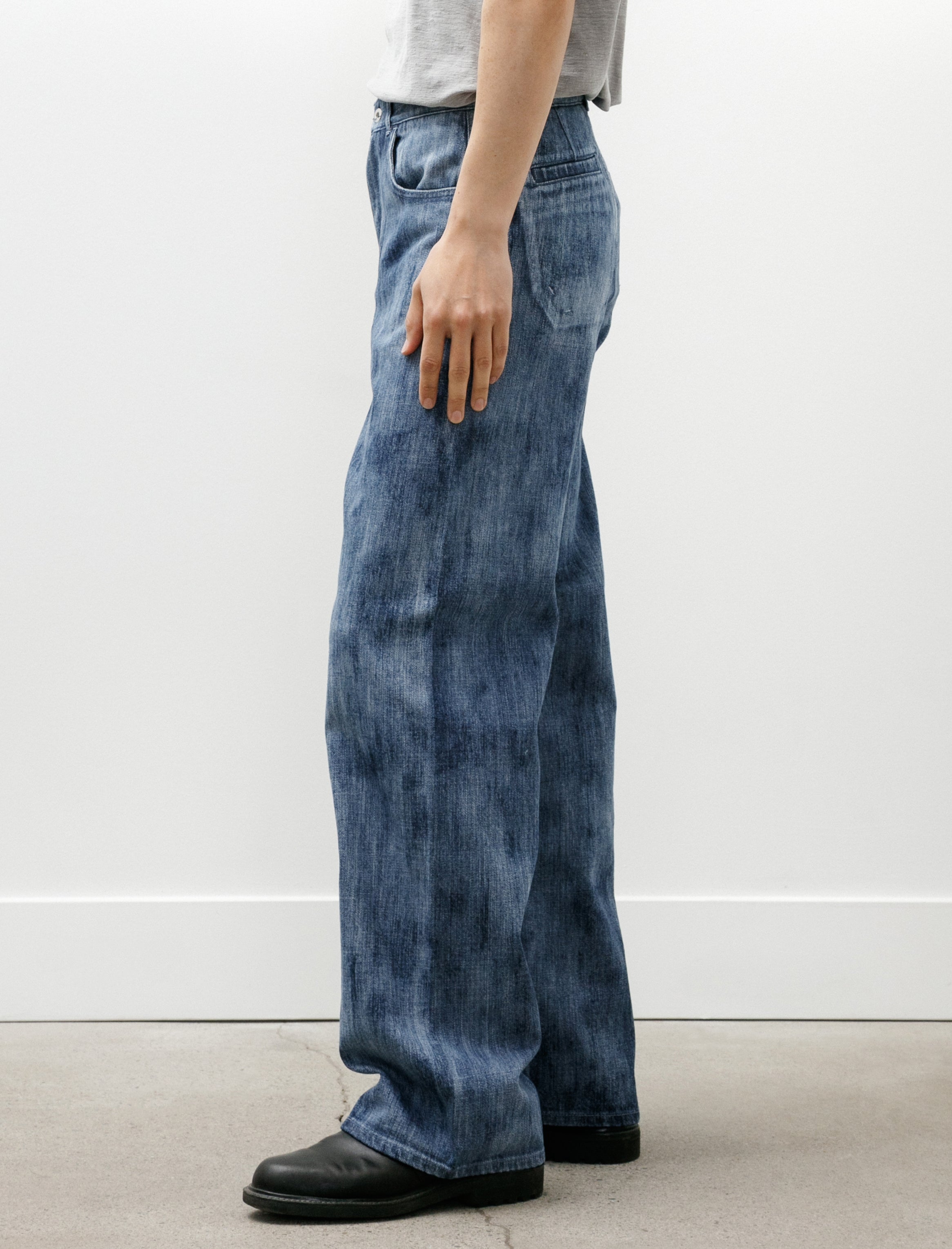 Seya Tofu Brother Jeans Slub Denim Cloud Bleach