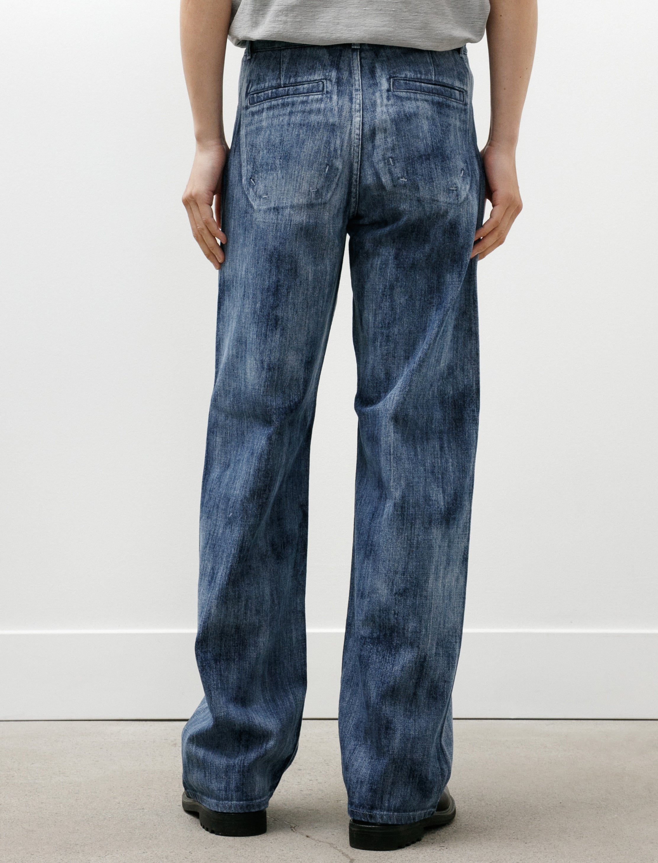 Seya Tofu Brother Jeans Slub Denim Cloud Bleach