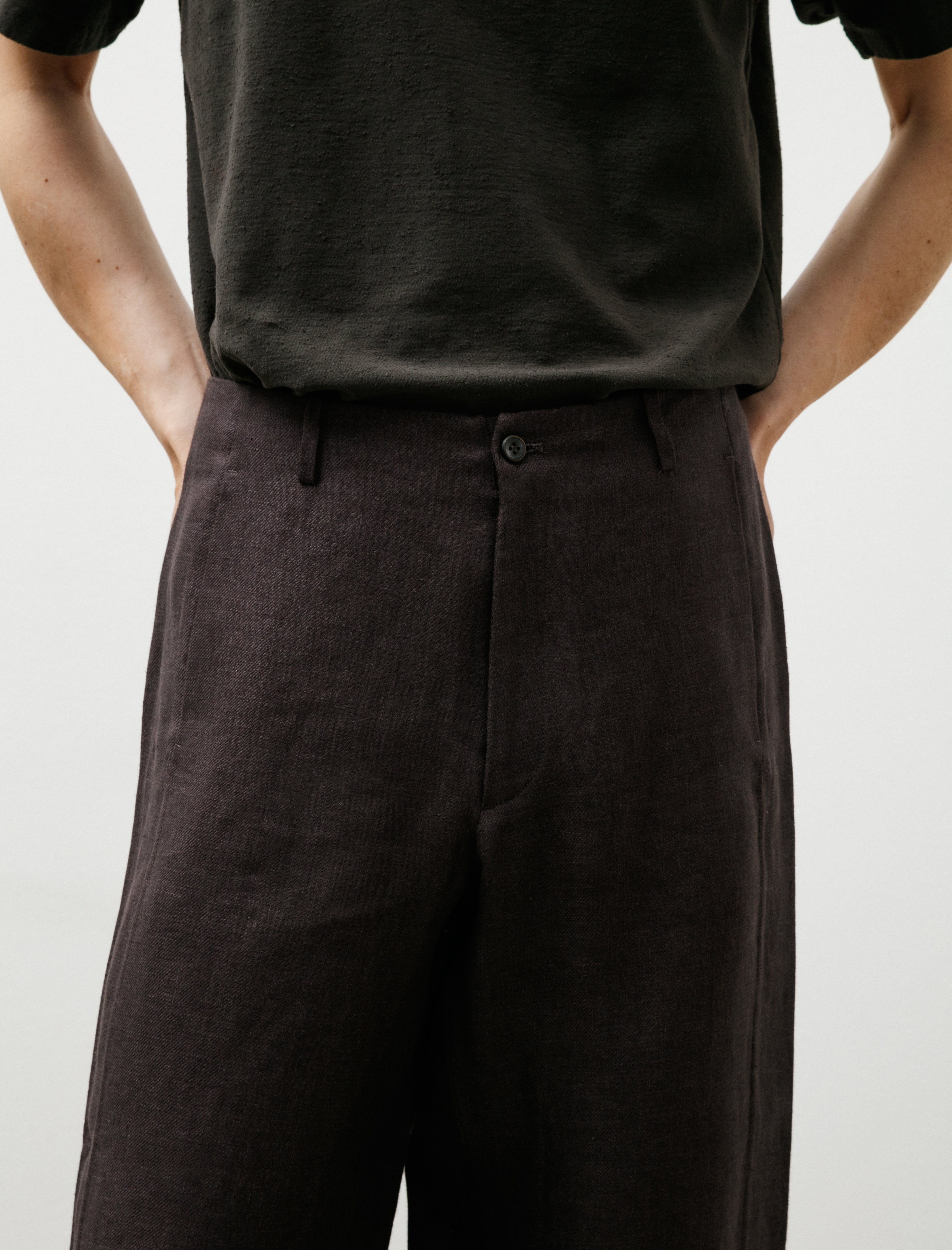 Seya Double Face Pants Legacy Linen Mud Indigo