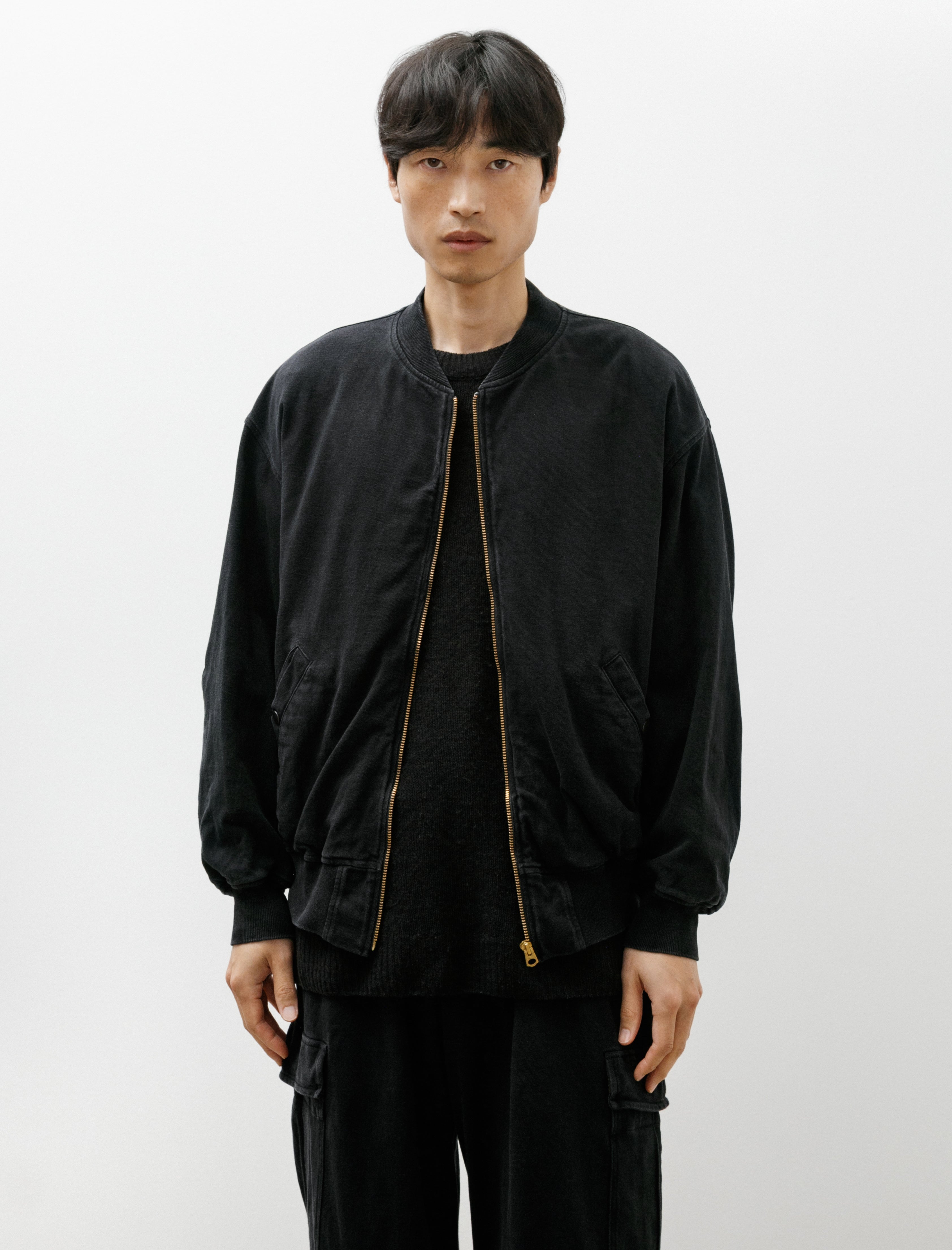 Comoli Cotton Jersey Zip Blouson