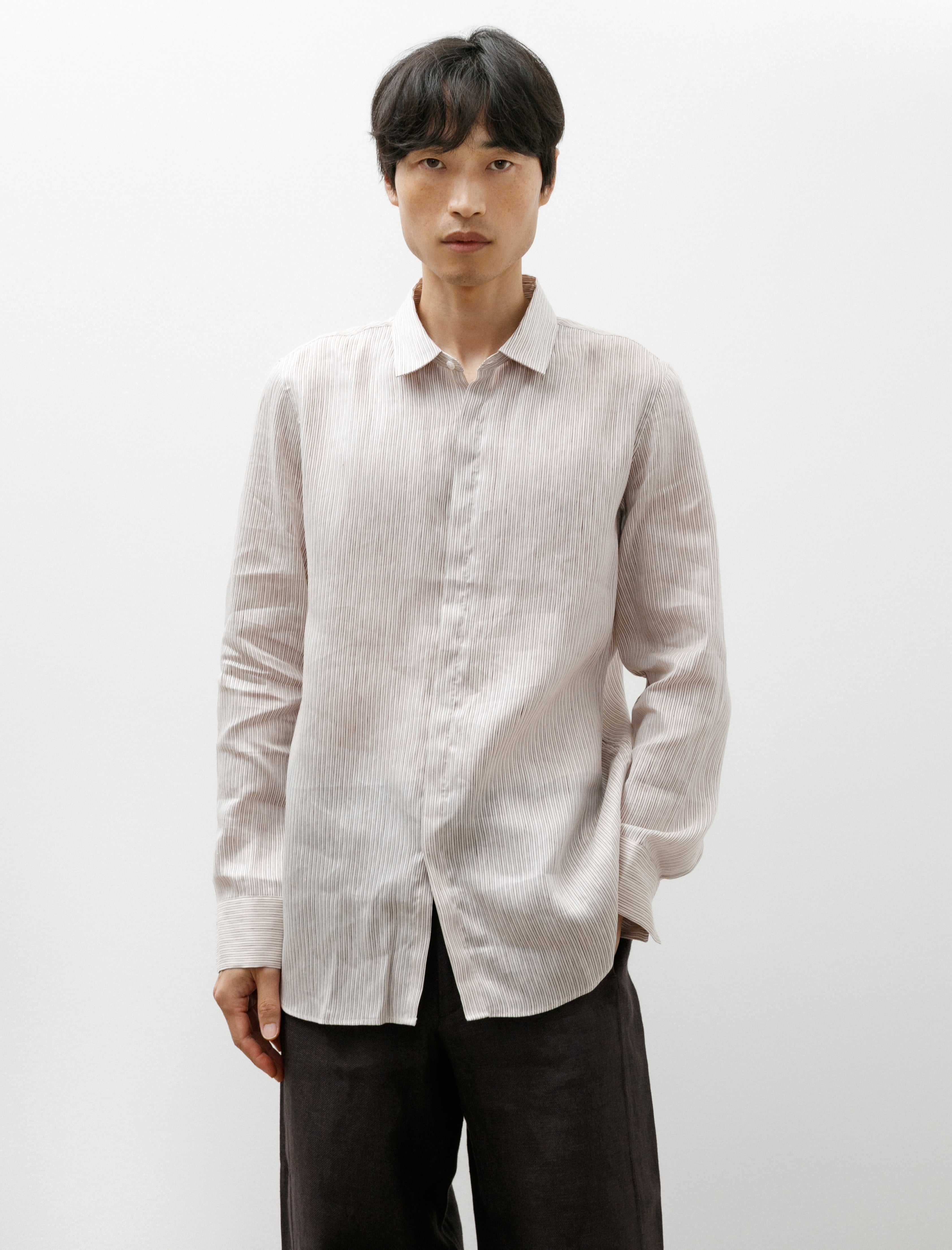 Seya Lunar Shirt Drifting Stripes Off Broken Black