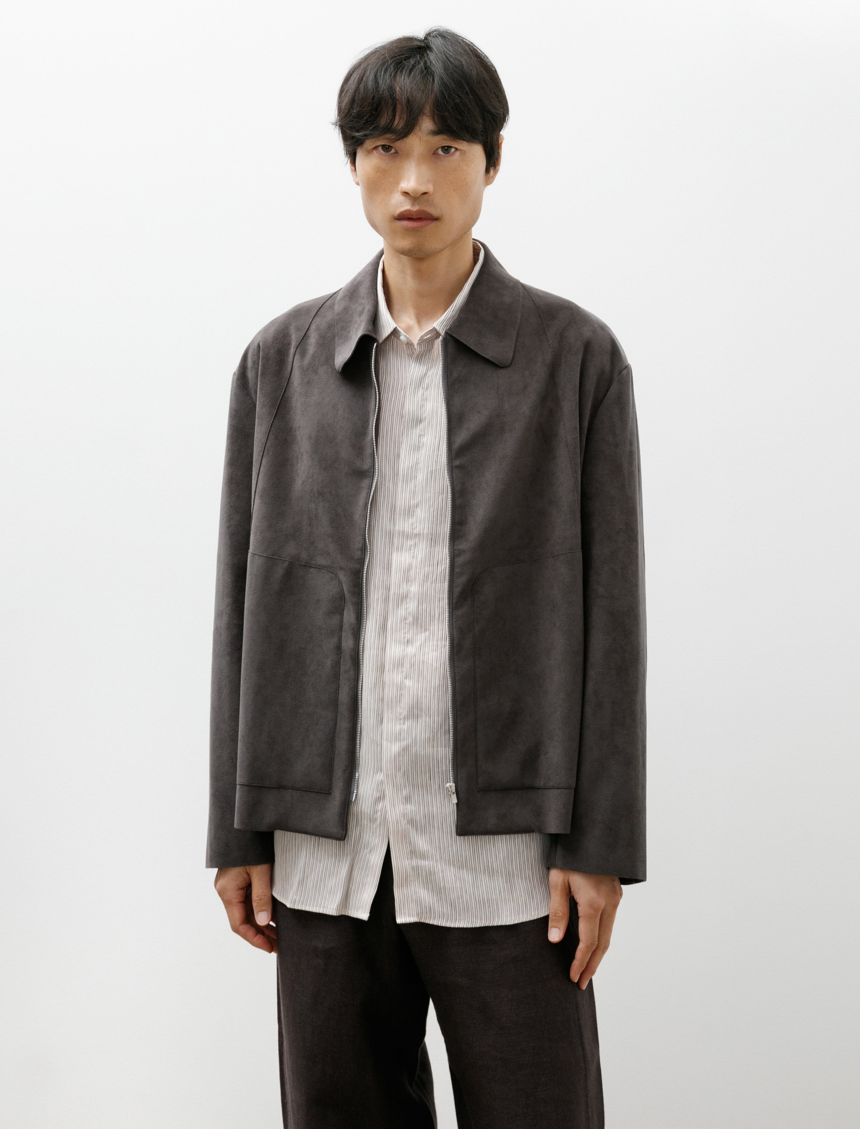 Seya Lucky Blouson Supima Backed Eco Suede Faded Ink