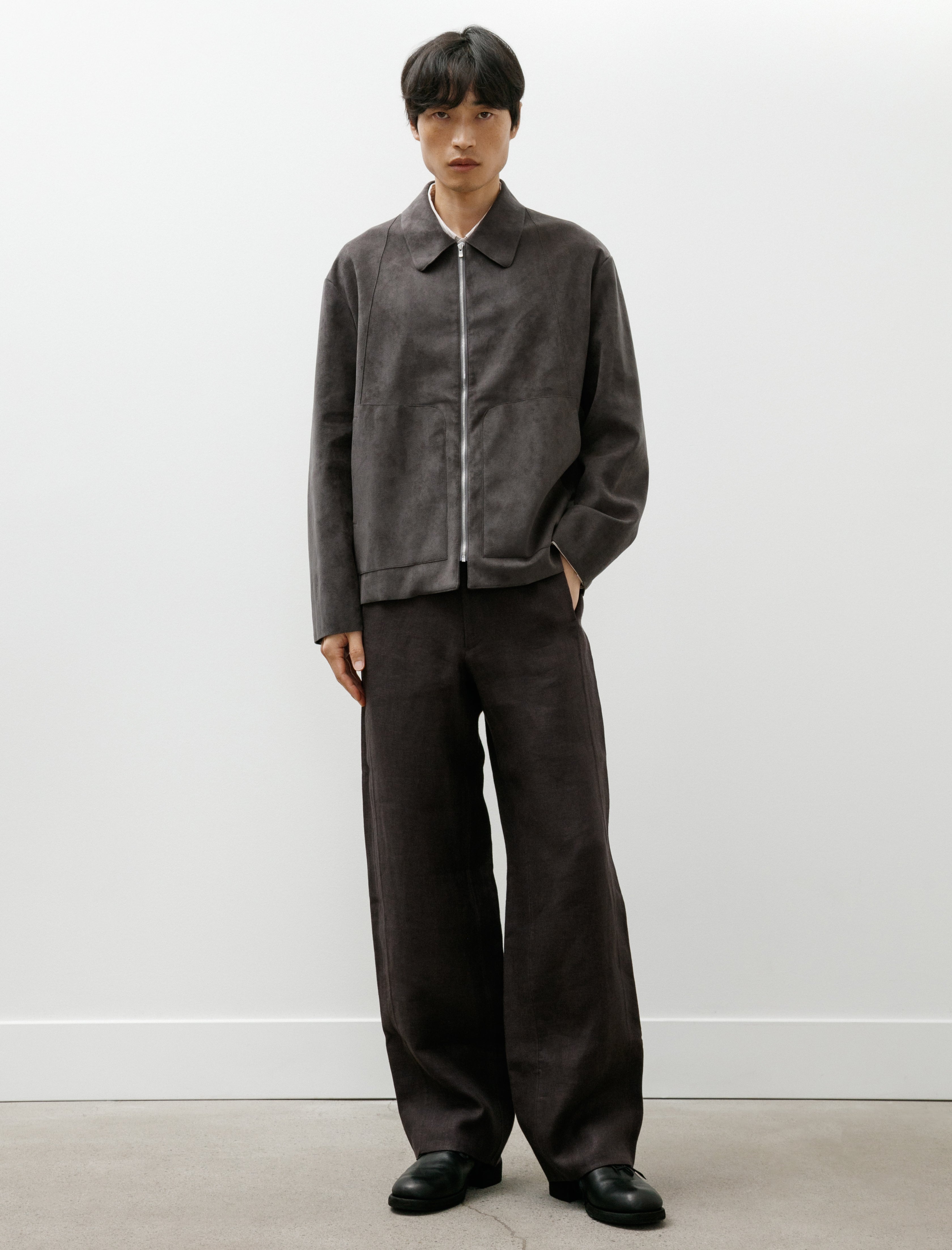 Seya Lucky Blouson Supima Backed Eco Suede Faded Ink