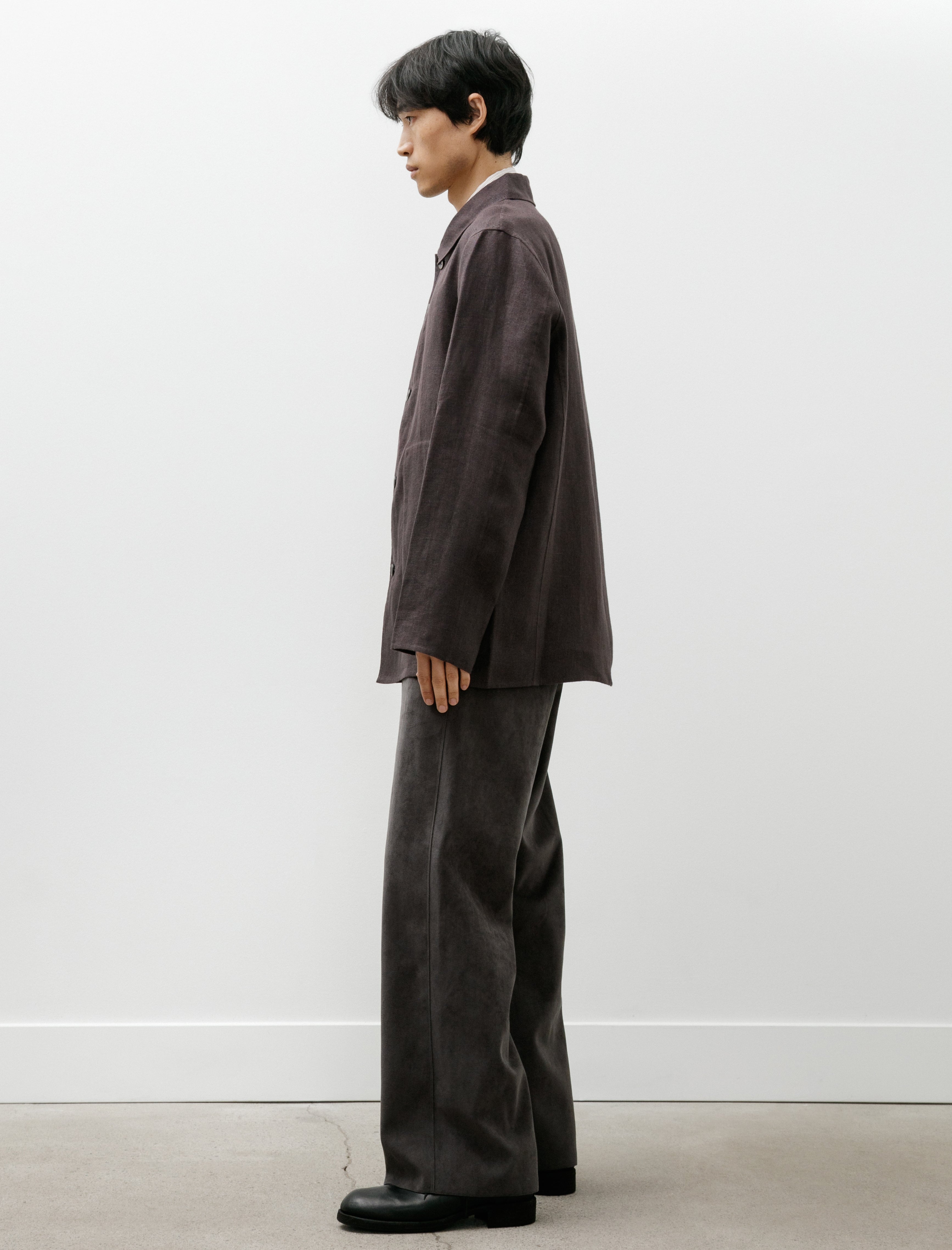 Seya Double Face Work Jacket Legacy Linen Mud Indigo