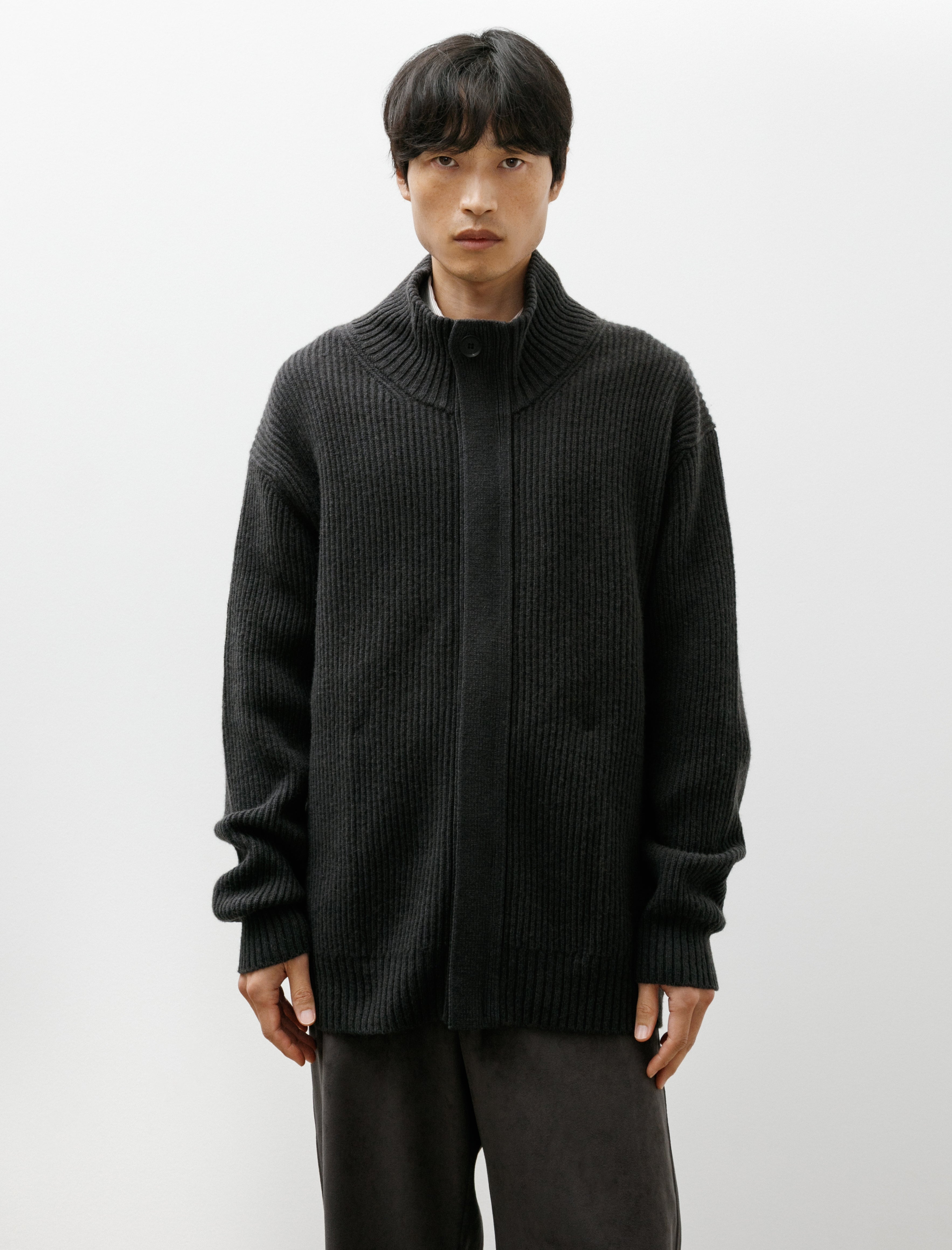 Seya Cloud Knit Blouson Double Yak Night Cloud
