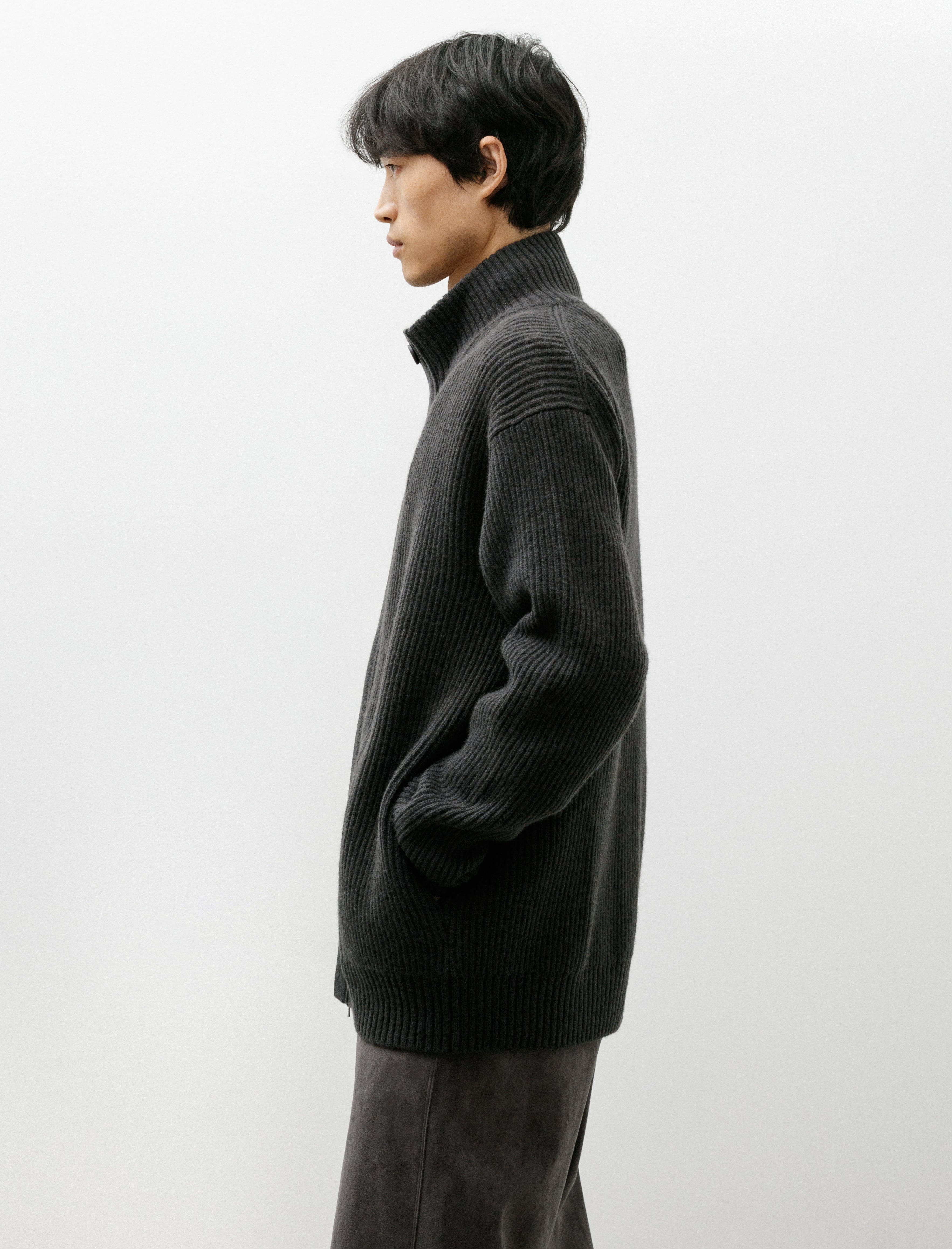 Seya Cloud Knit Blouson Double Yak Night Cloud