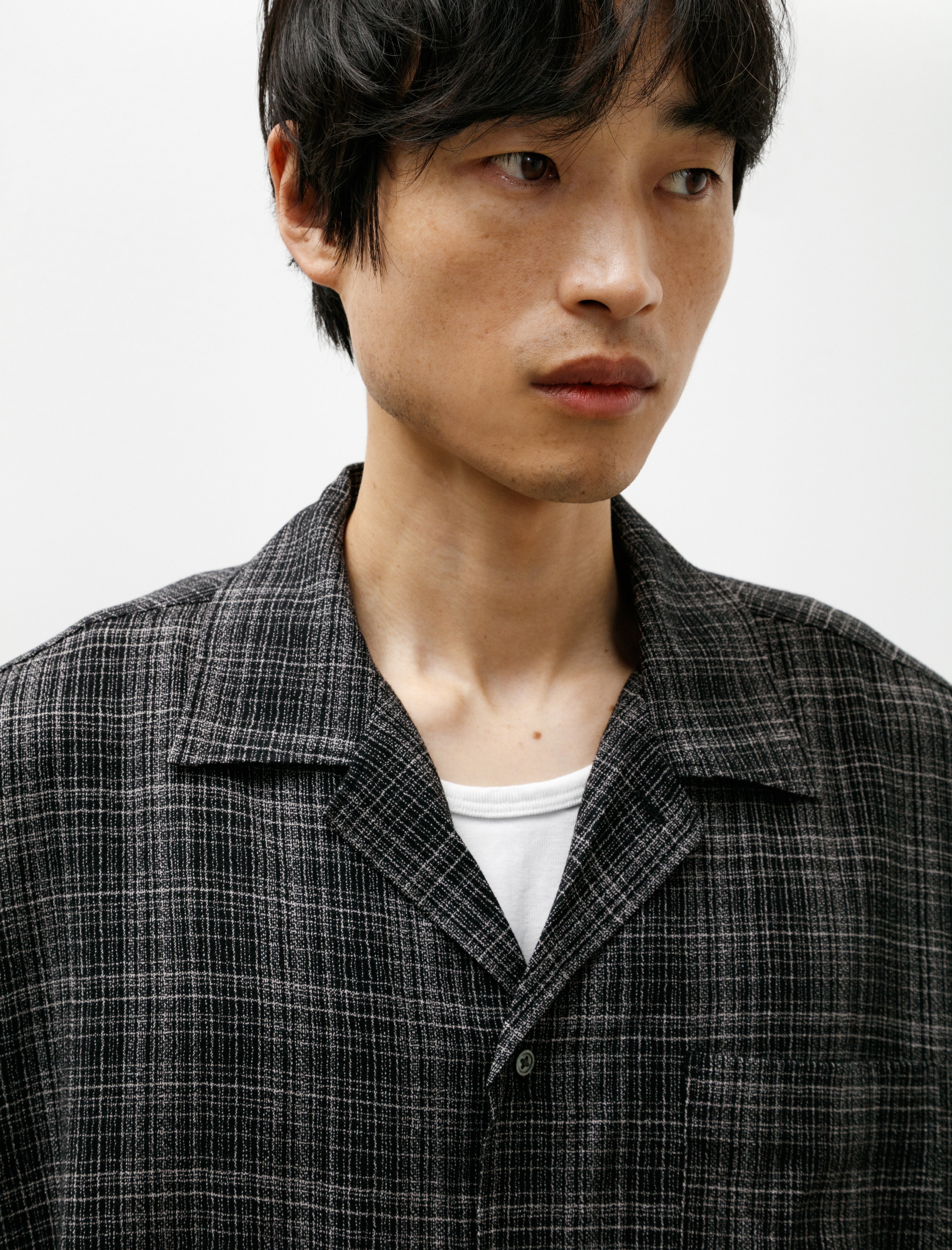 Graphpaper Extra Fine Wool Lawn Sleeping Shirt Check