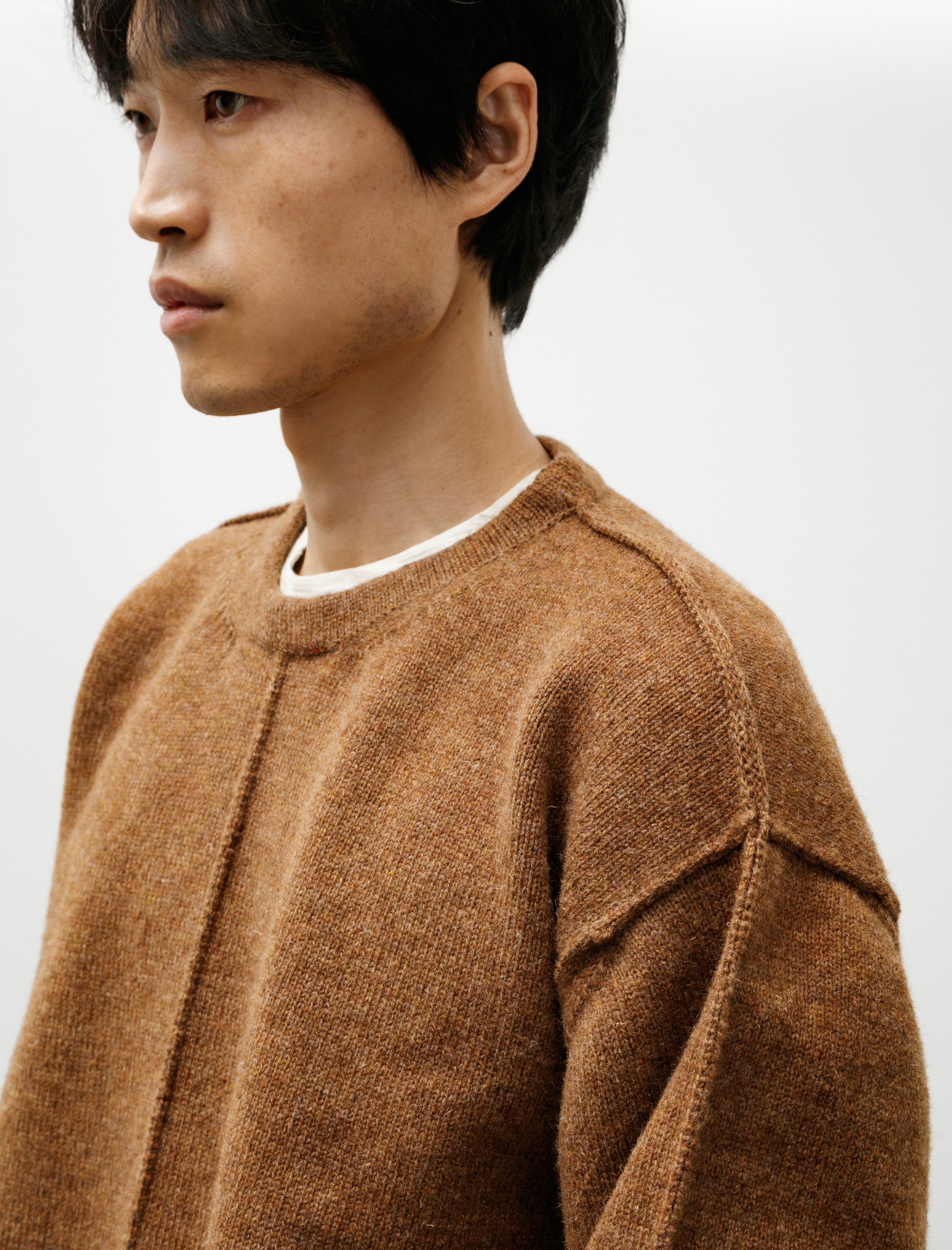 Tender 719 Butterfly Pullover High Tension Woolen Yarn Brown Hat