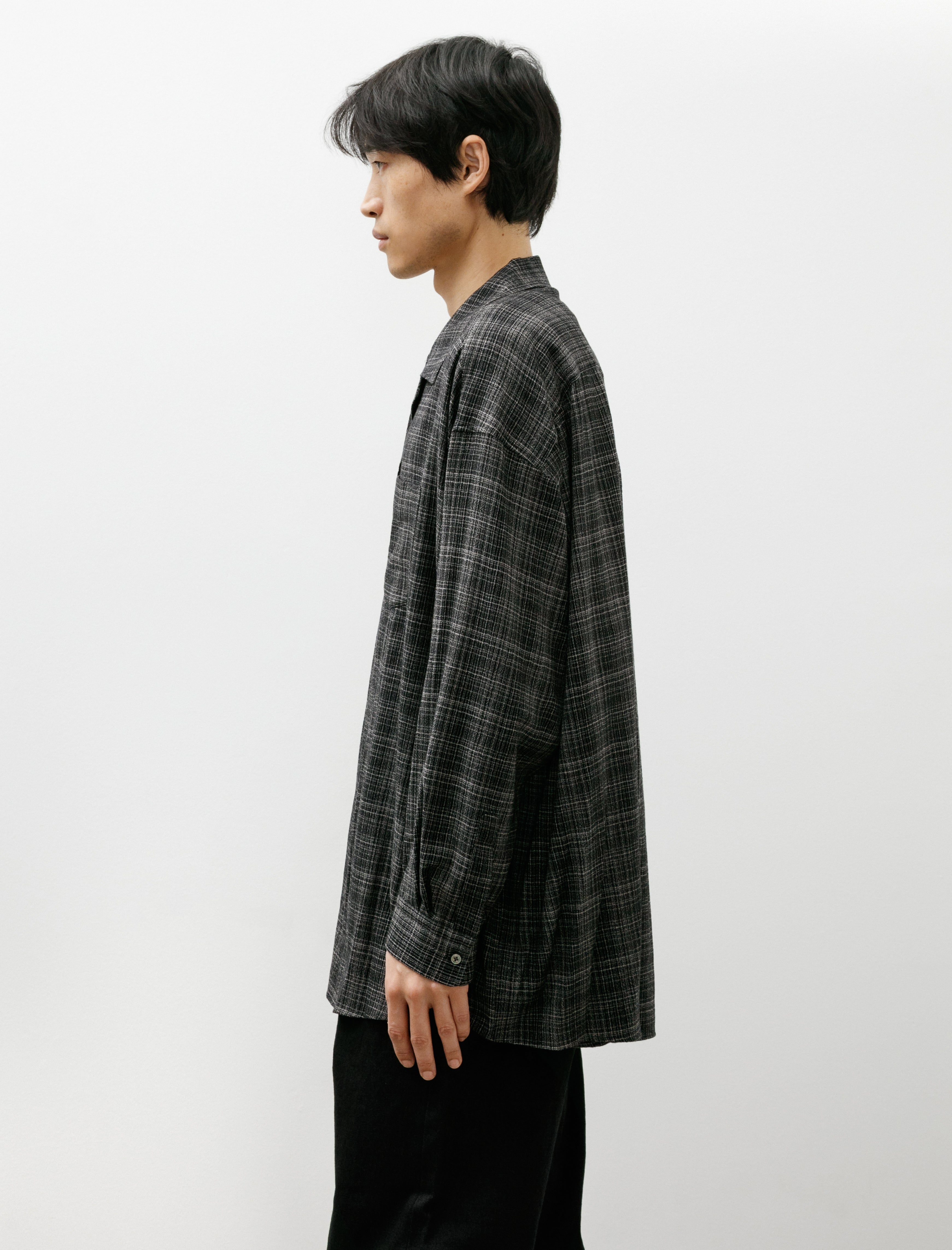 Graphpaper Extra Fine Wool Lawn Sleeping Shirt Check