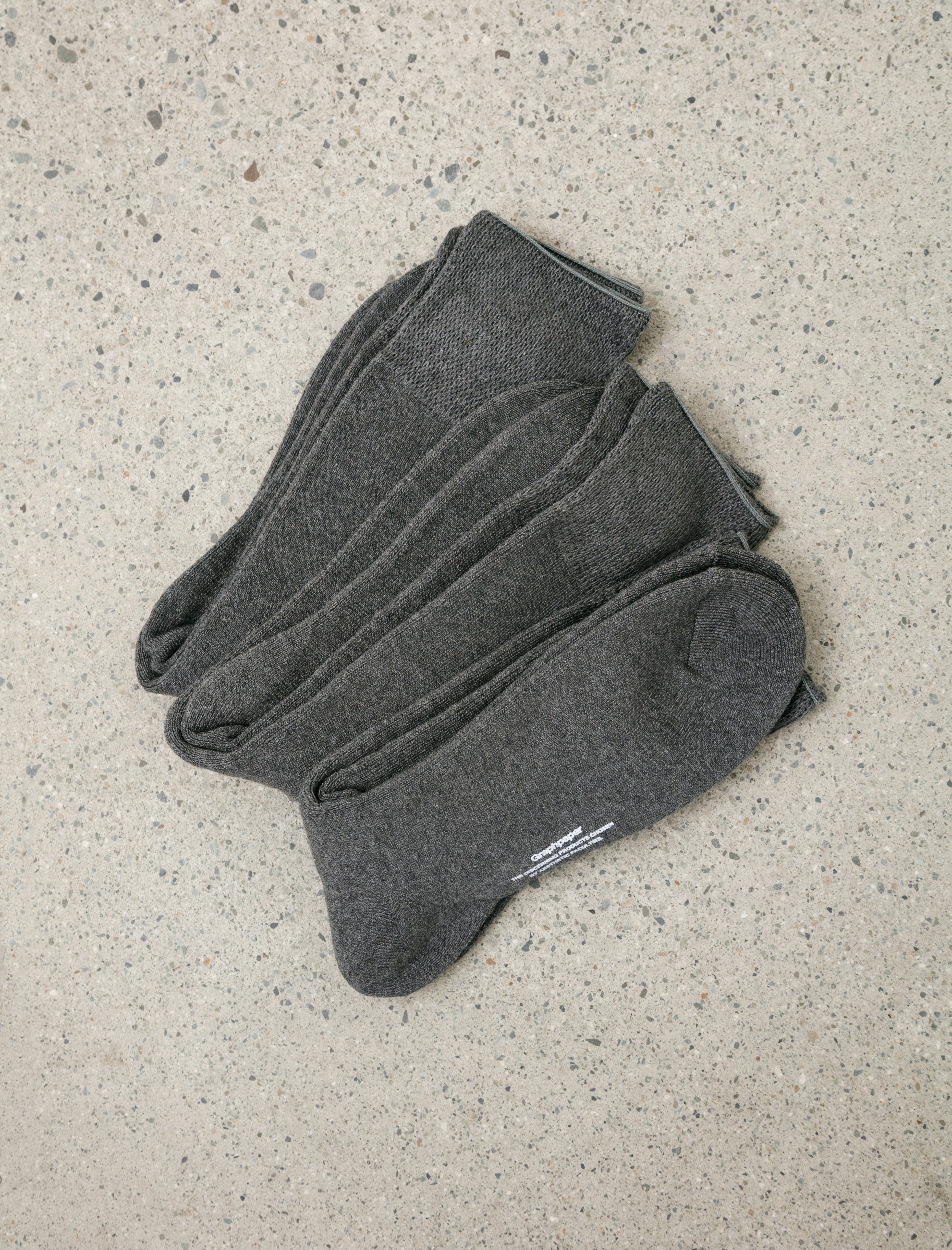 Graphpaper Graphpaper 3-Pack Socks Grey