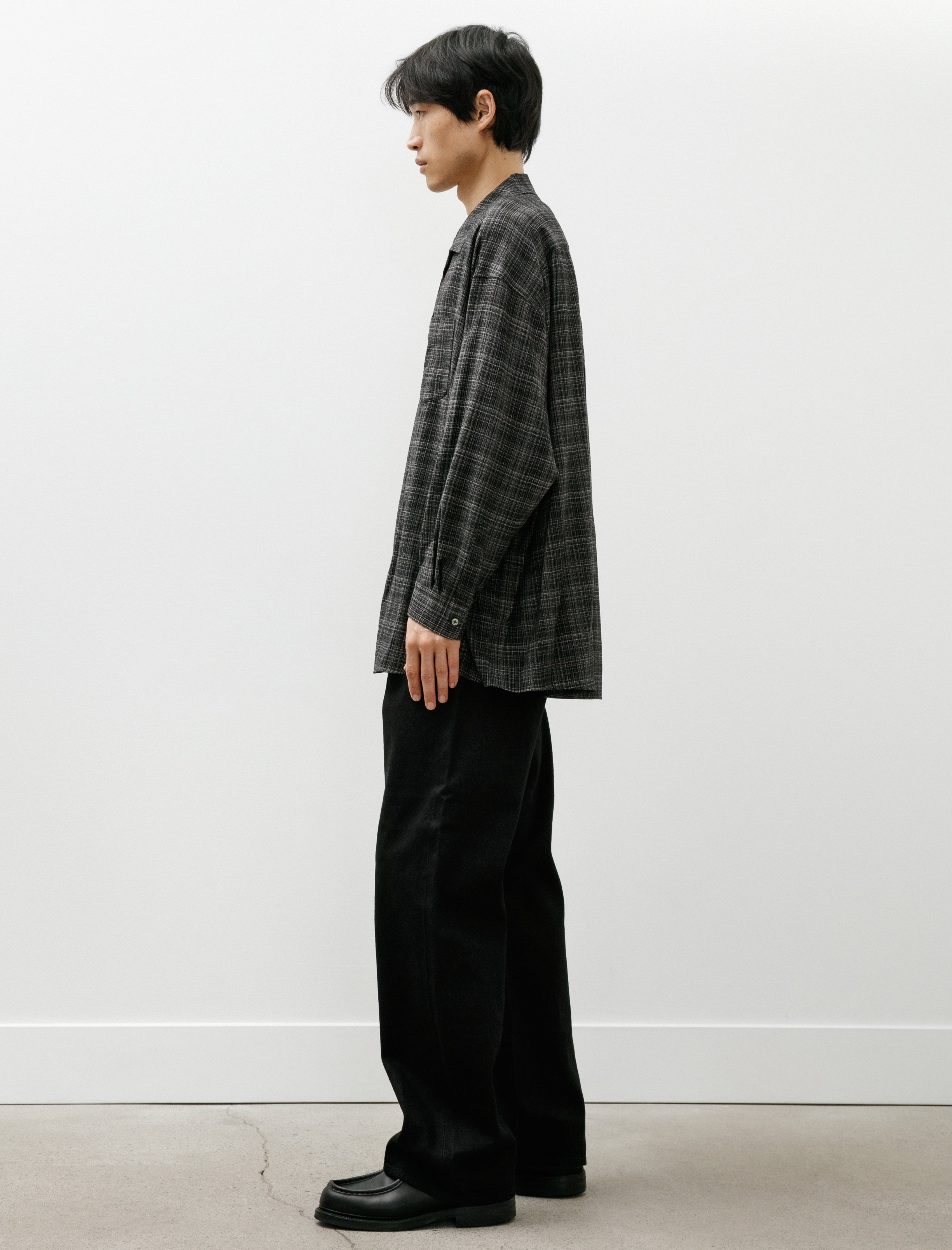 Graphpaper Extra Fine Wool Lawn Sleeping Shirt Check