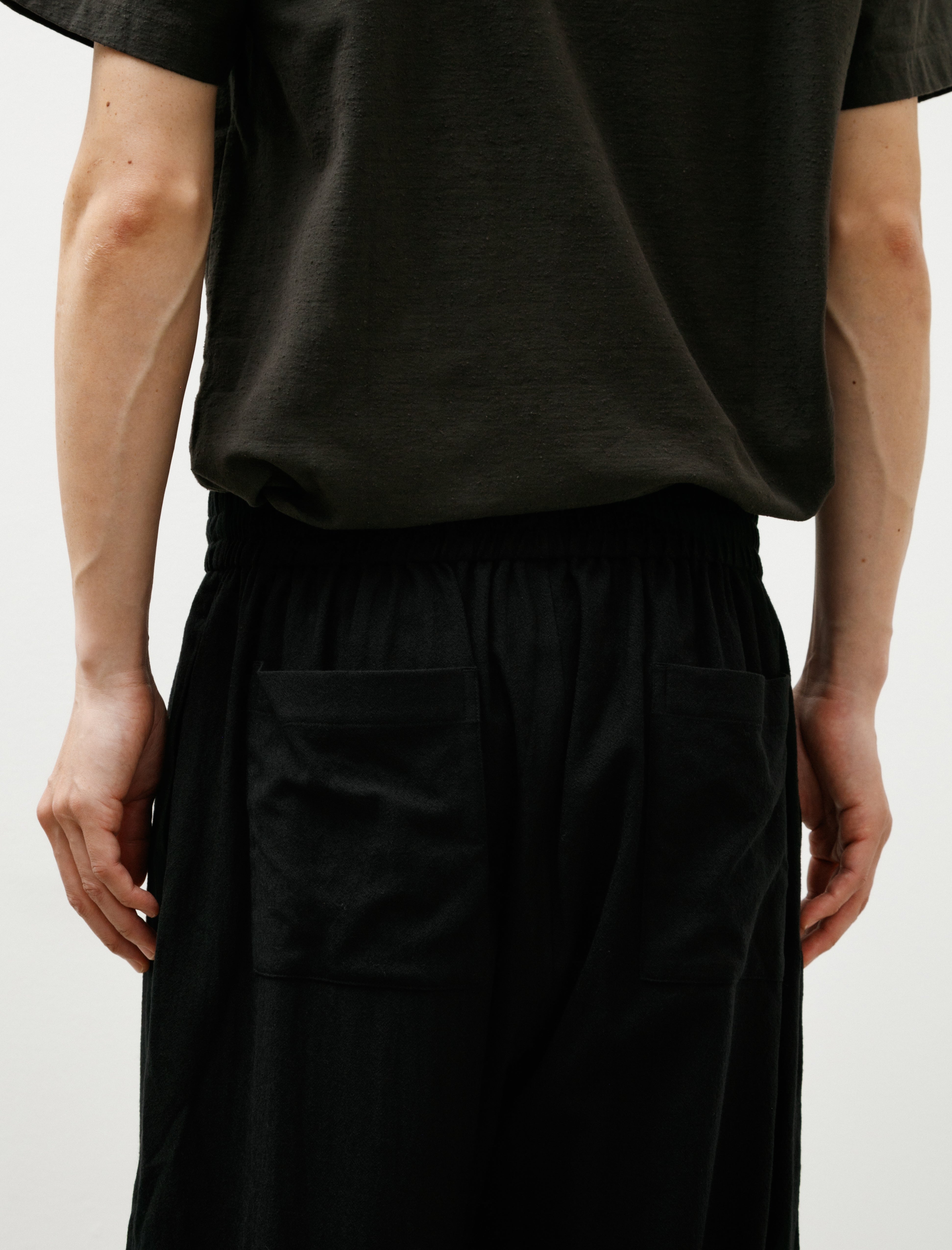 Graphpaper Extra Fine Wool Lawn Sleeping Easy Pants Black