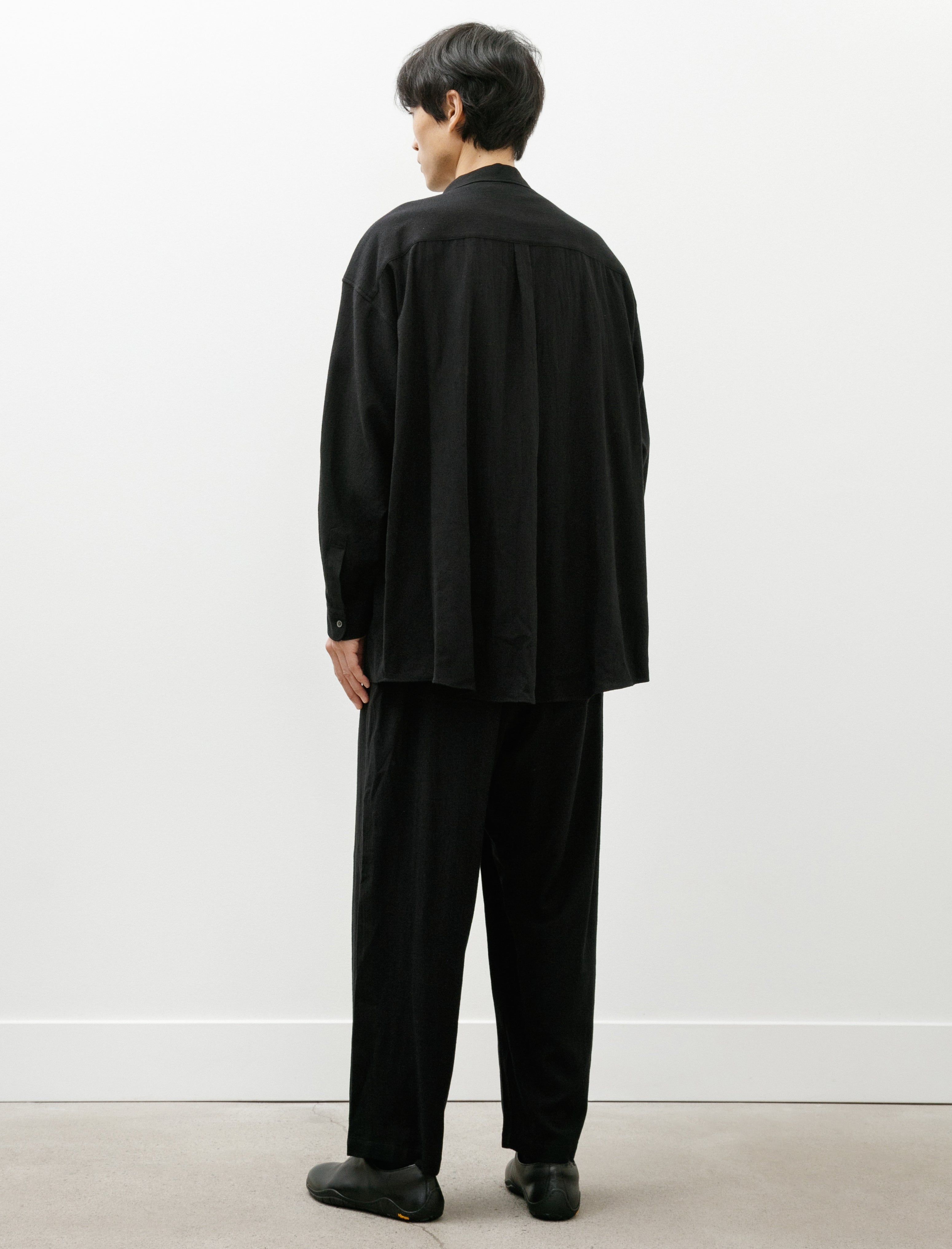 Graphpaper Extra Fine Wool Lawn Sleeping Easy Pants Black