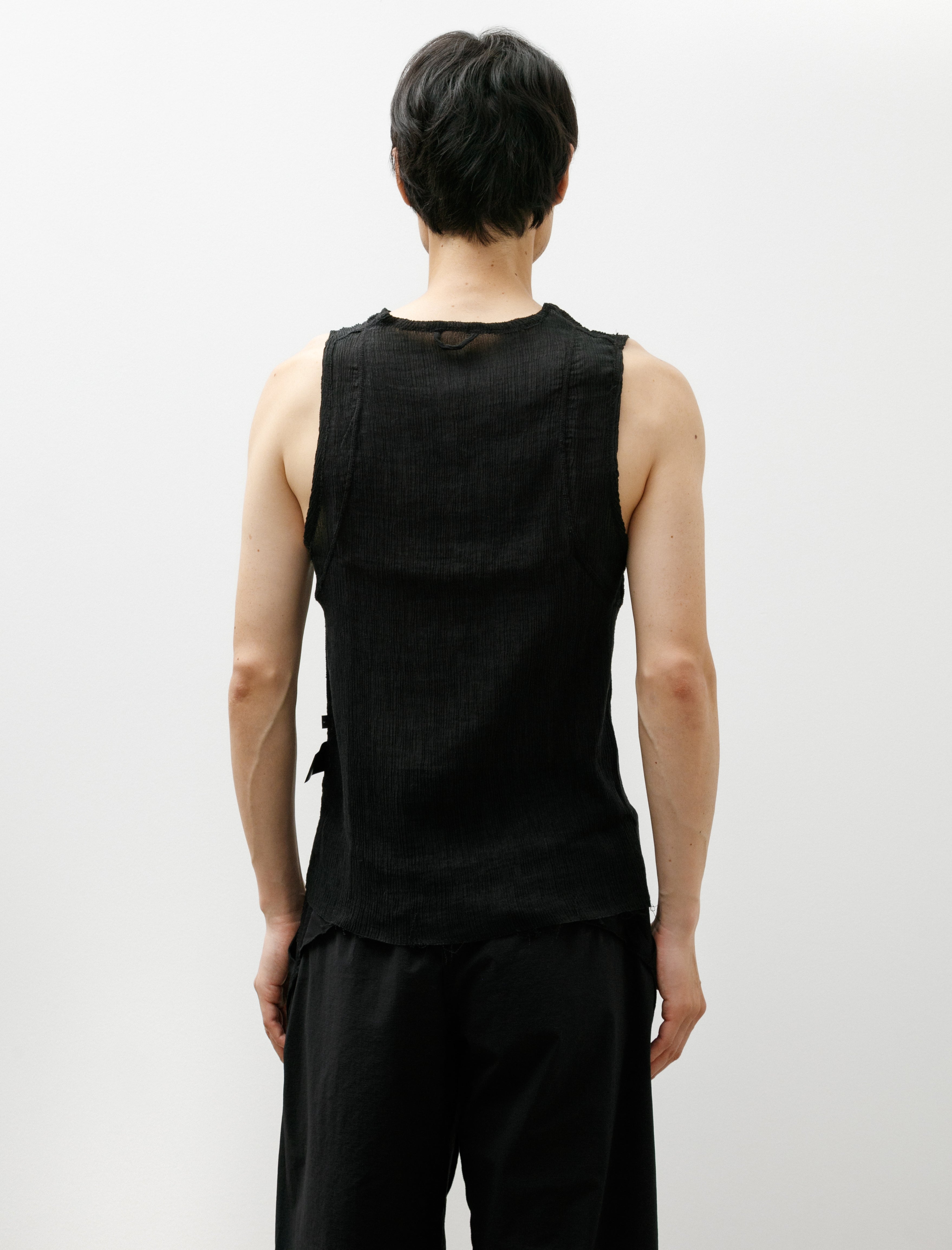 Shade Tank Top Cotton Silk Black