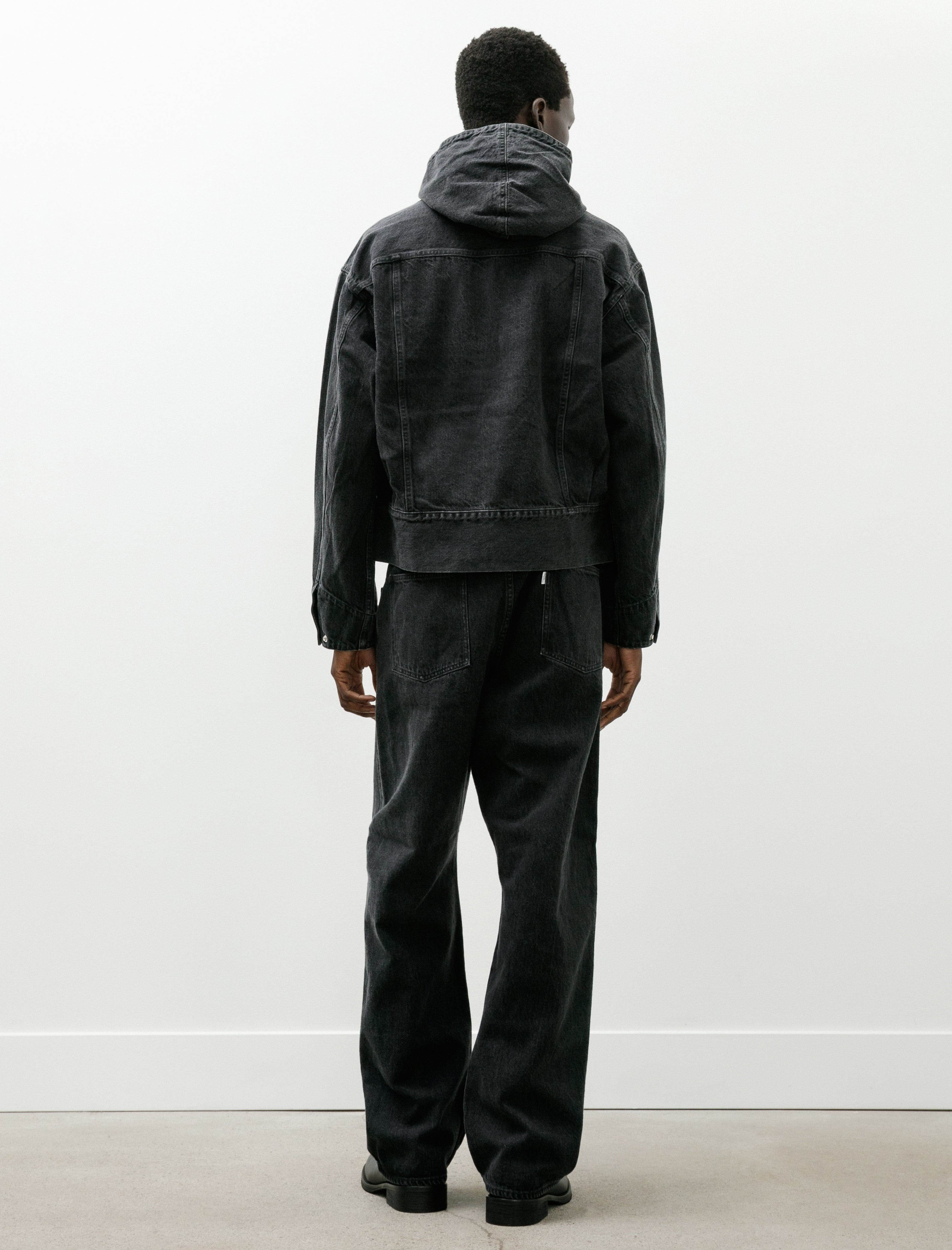 Lady White Co. x Phigvel Hooded Denim Blouson Hand Faded Black