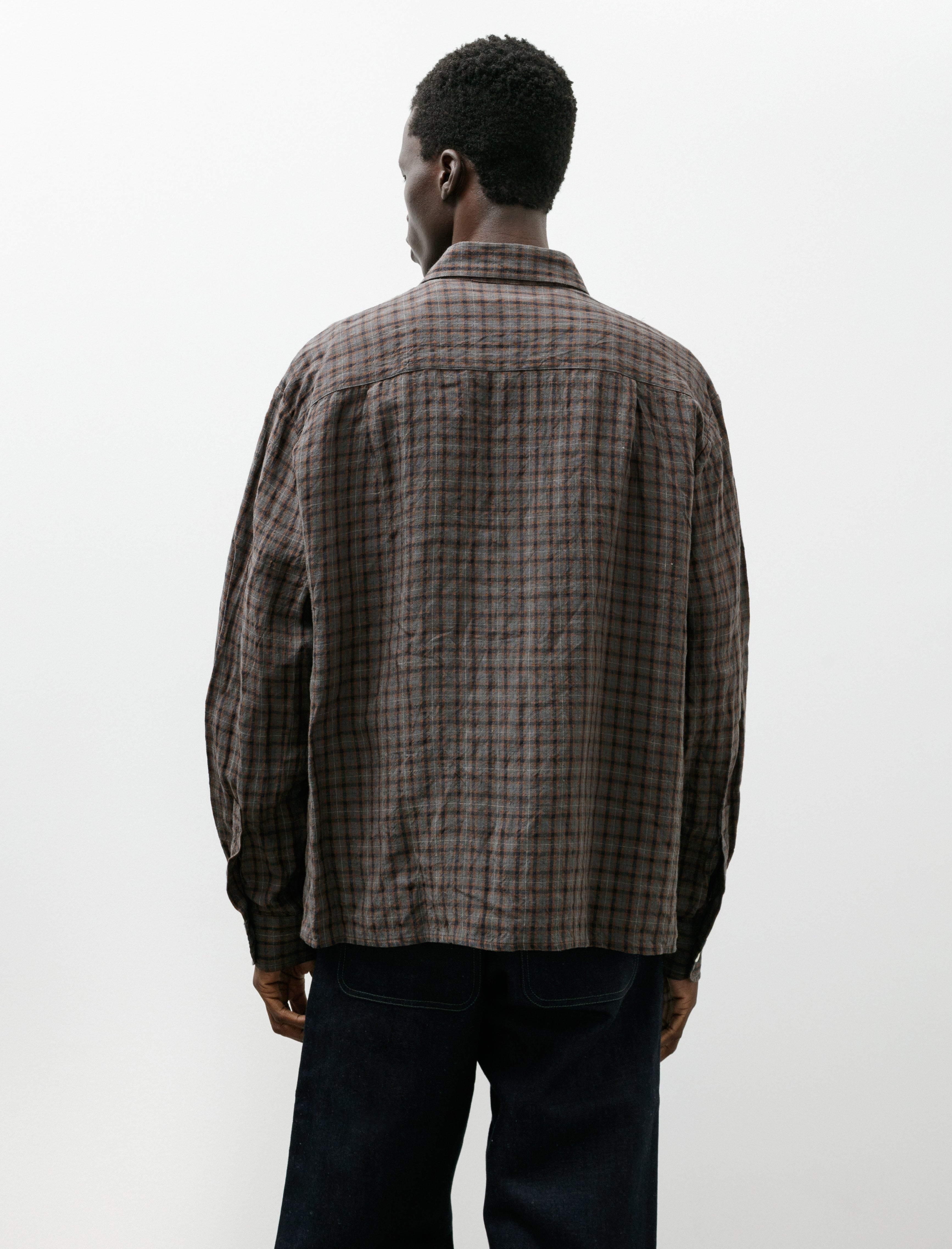 Conkers Farmer Shirt Dishcloth Linen Dusk
