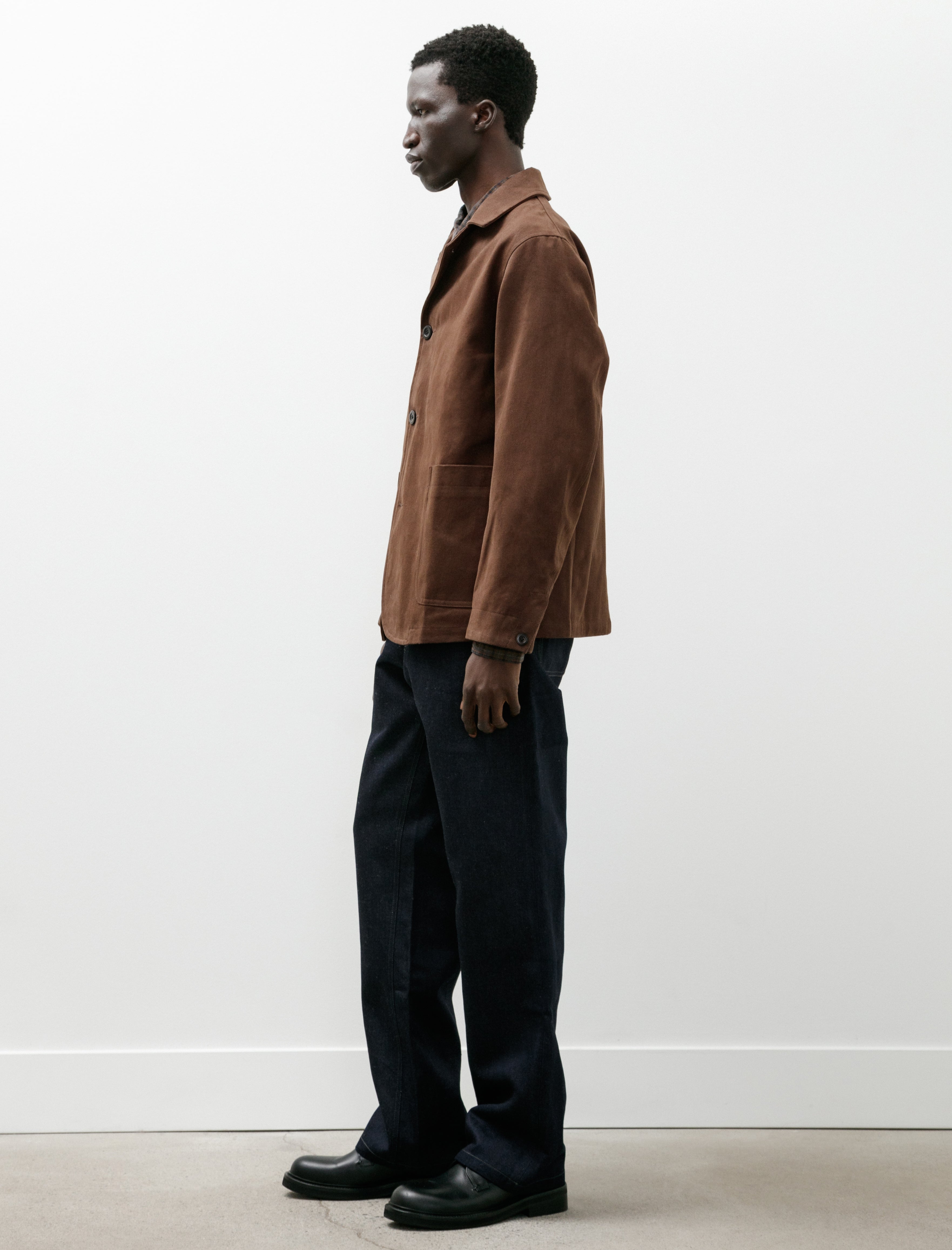 Conkers Potter Pants Linen Cotton Denim Indigo