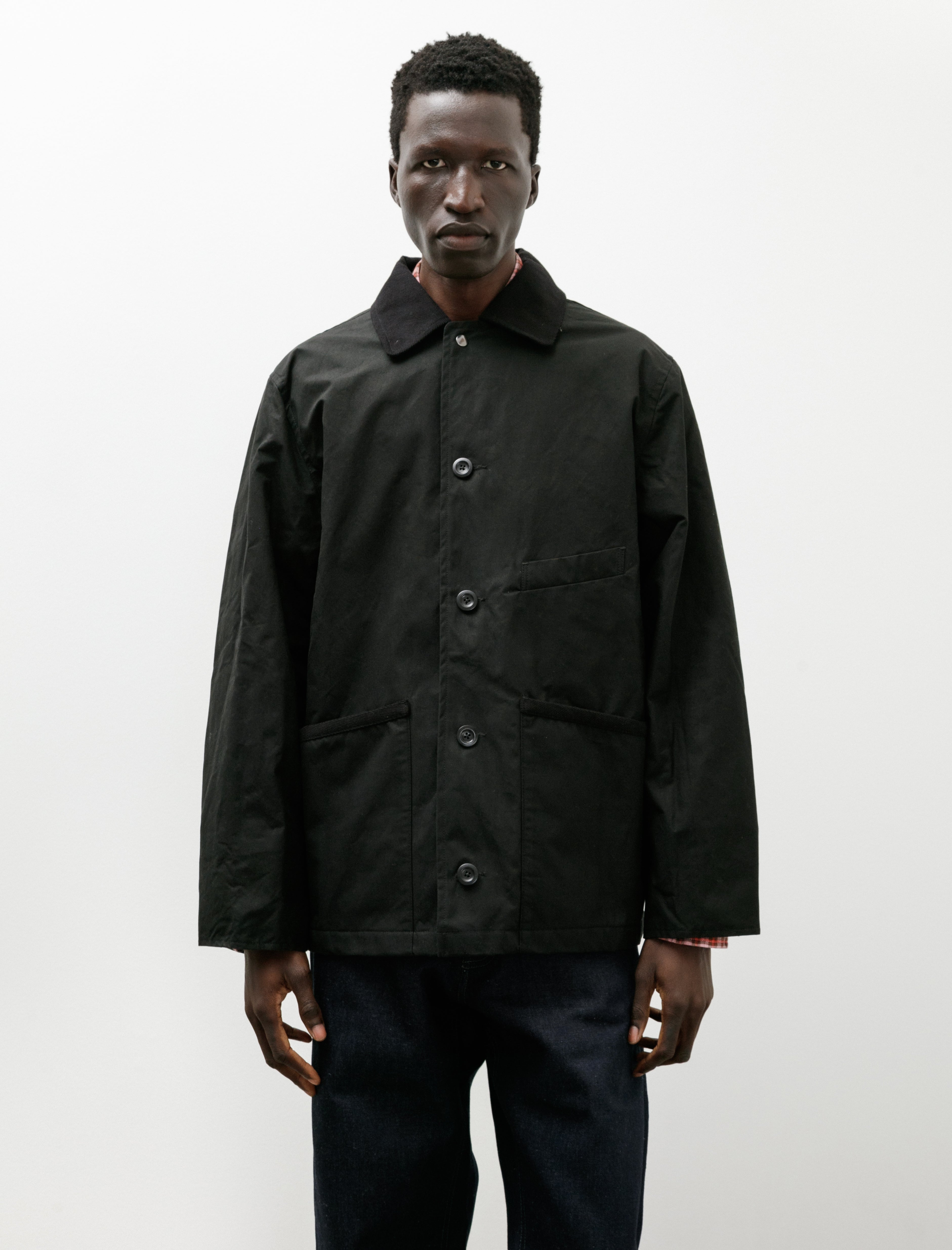 Conkers Blanket Jacket Cotton Dry Wax Black