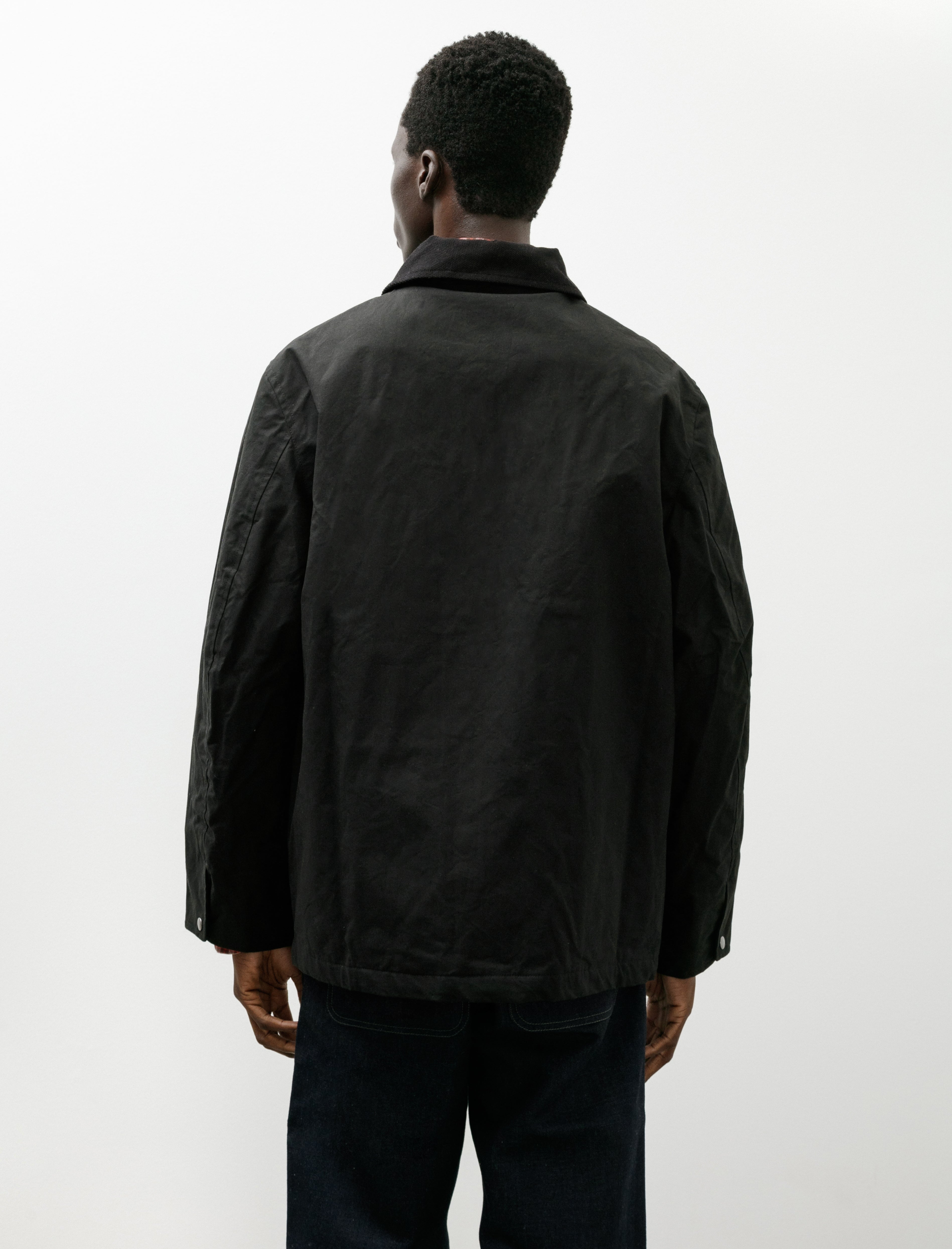 Conkers Blanket Jacket Cotton Dry Wax Black