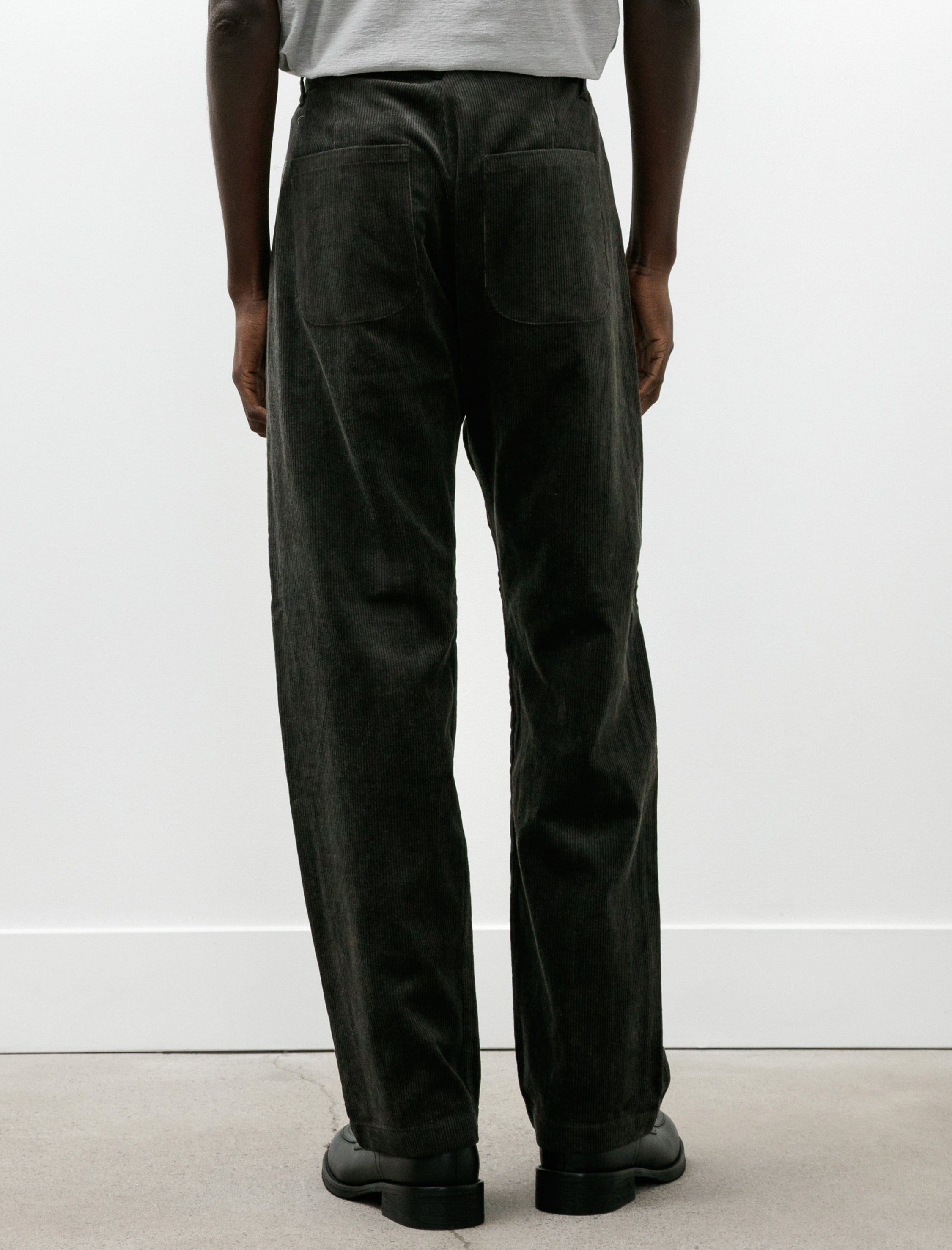 Evan Kinori Four Pocket Pant Carbon Dyed Corduroy Charcoal