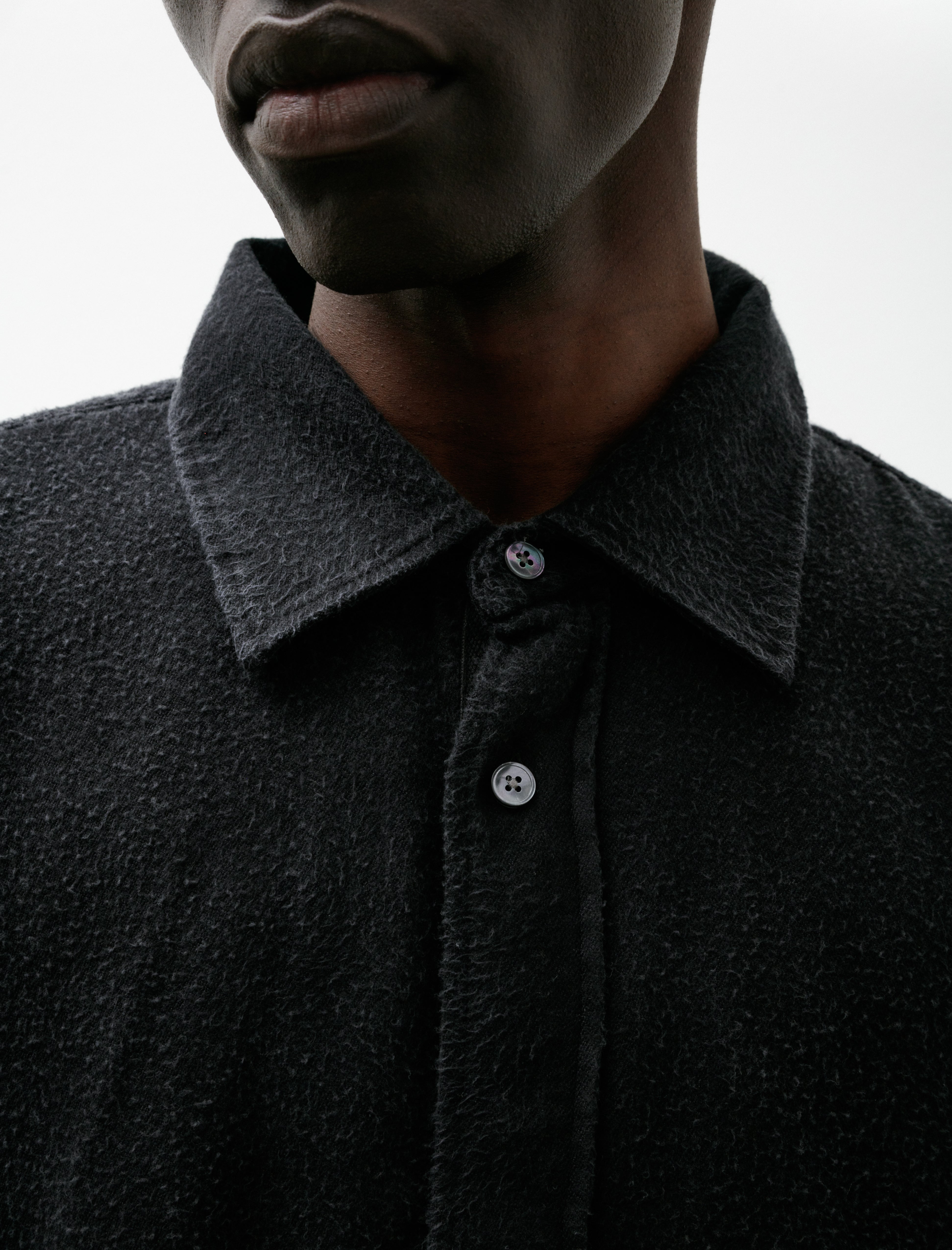 mfpen Gambler Shirt Black Fuzz Tencel