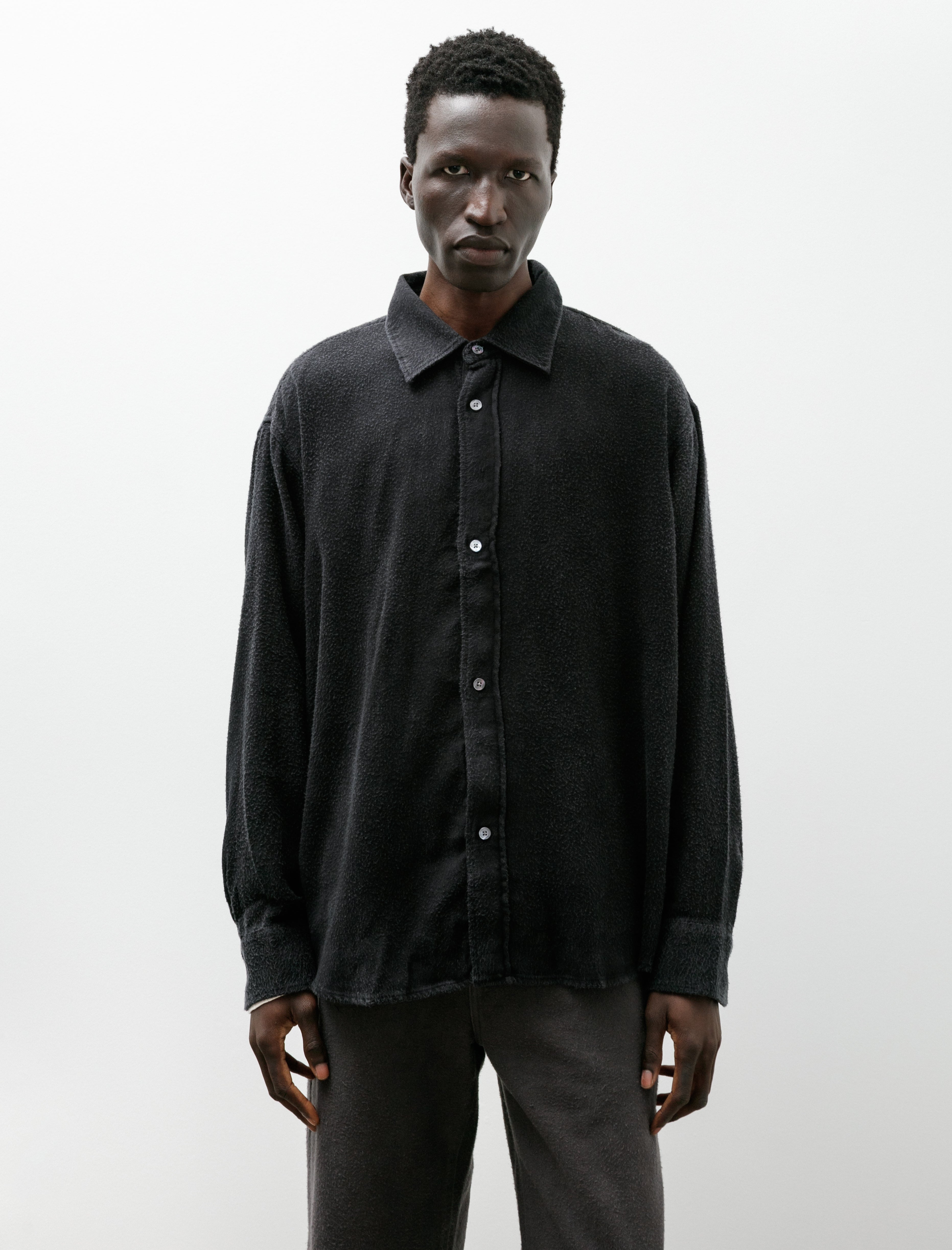 mfpen Gambler Shirt Black Fuzz Tencel
