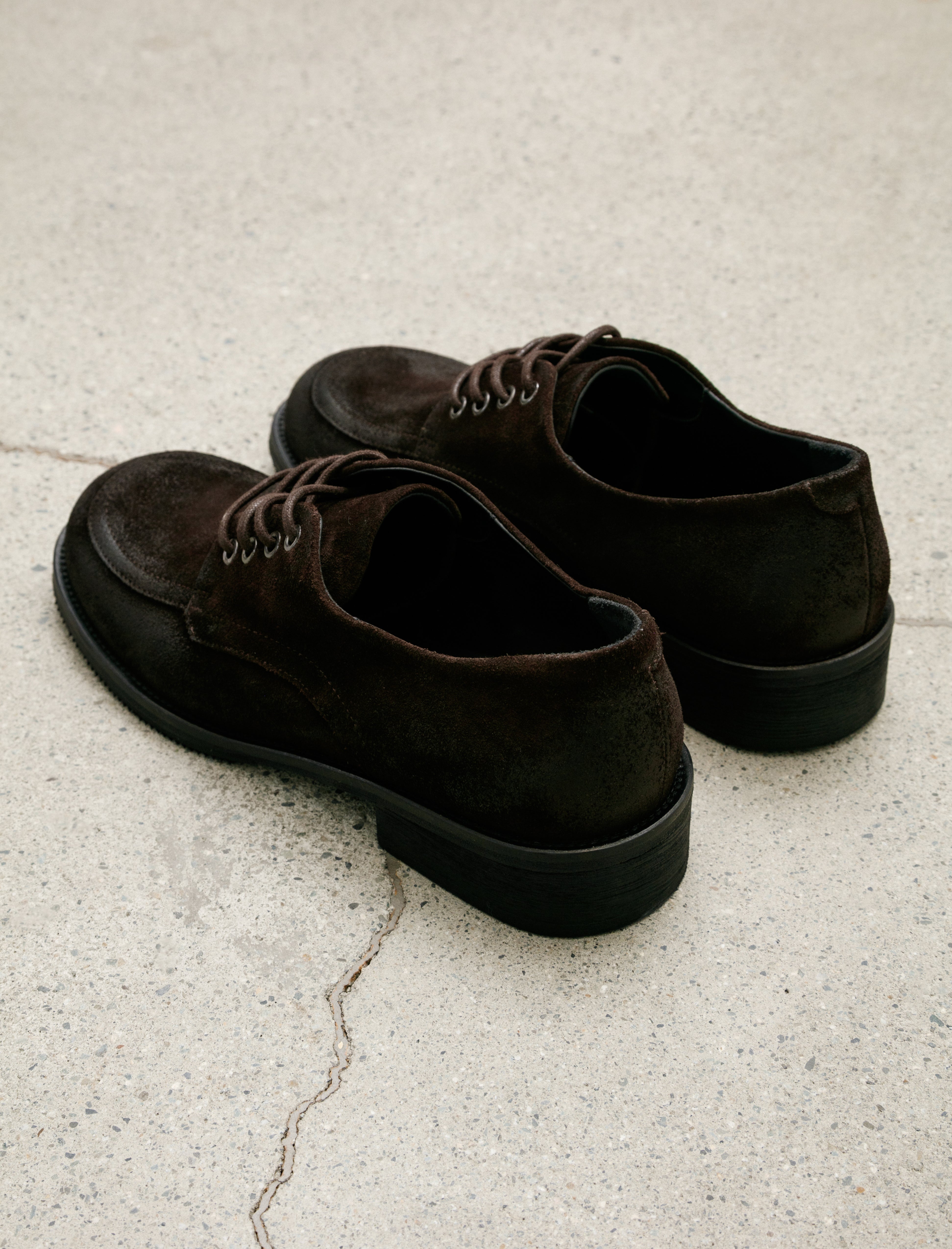 Paracia Old Buster Waxed Suede Deep Brown