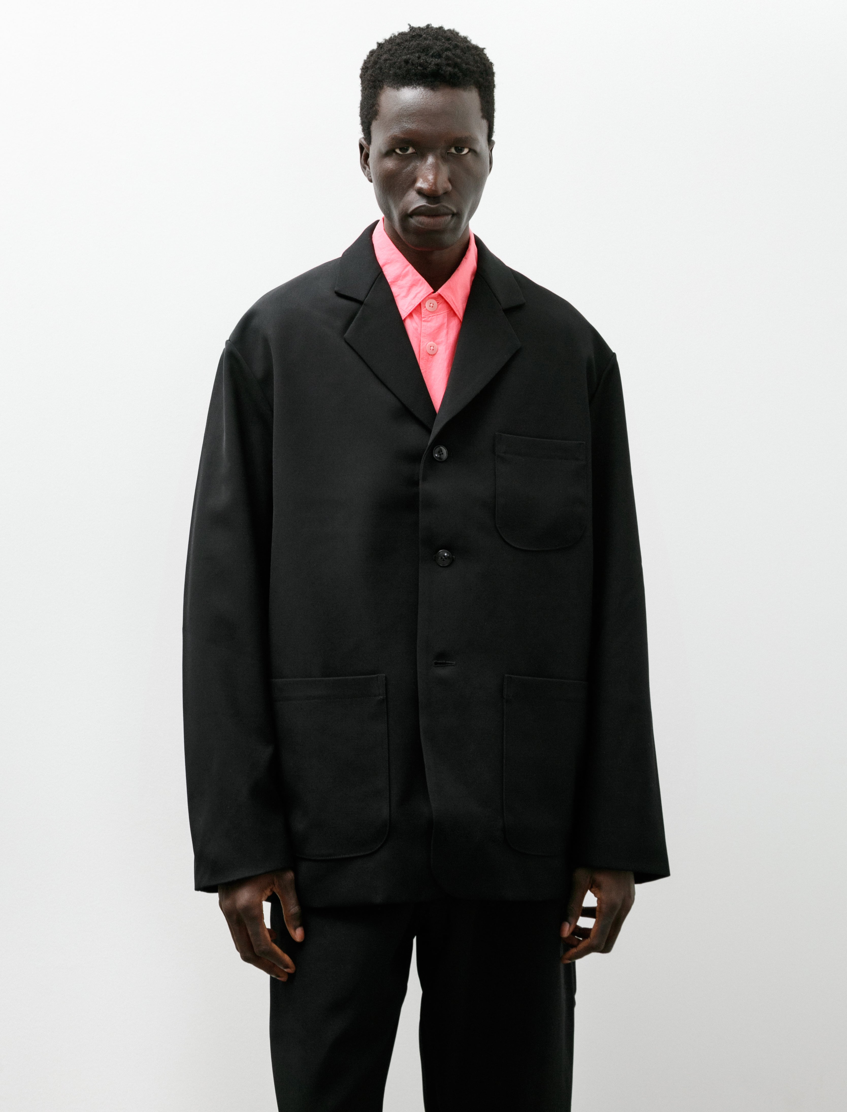 MAN-TLE R21 Y-2 Patch Blazer Black Impact Wool