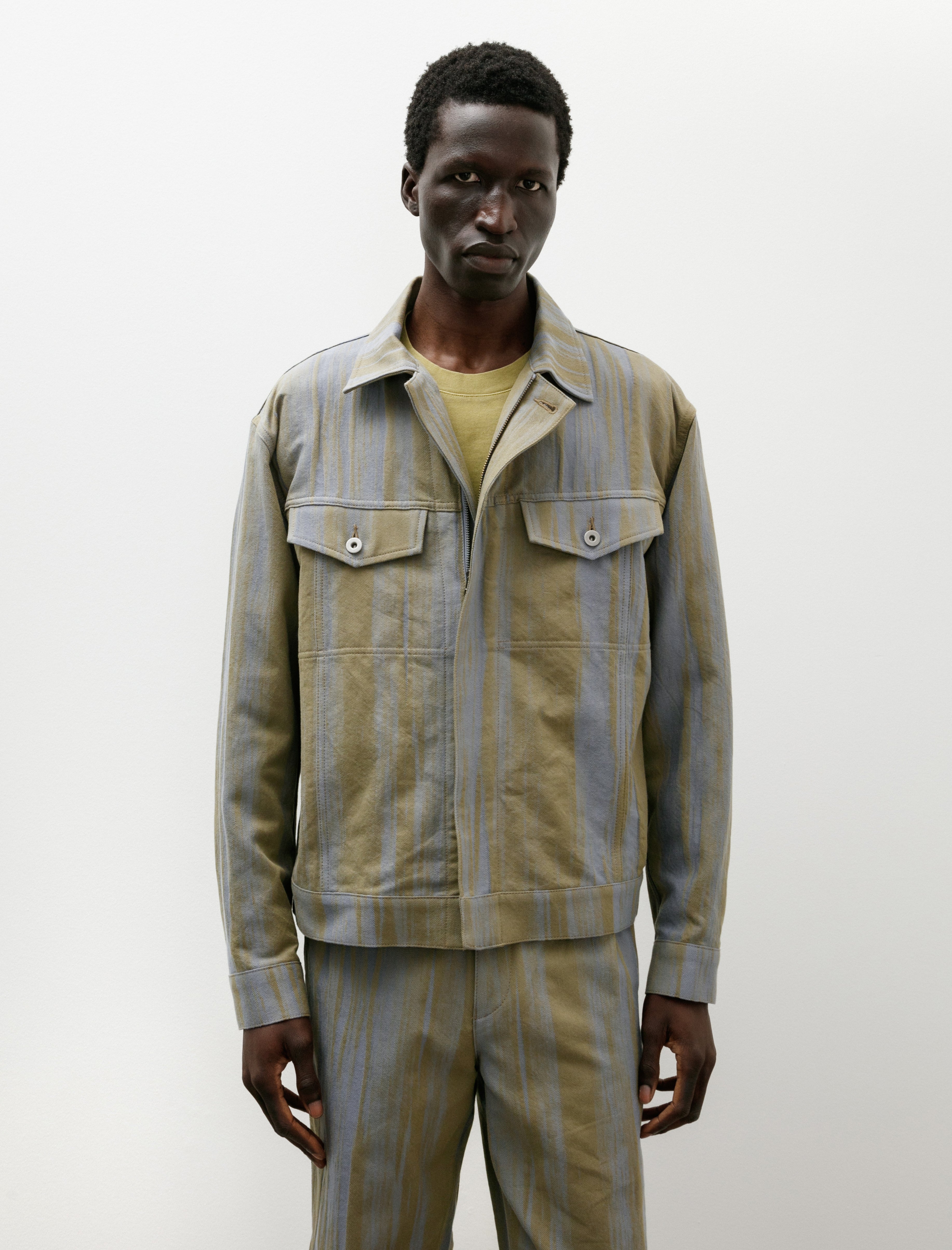 Issey Miyake Blouson Jacquard Khaki