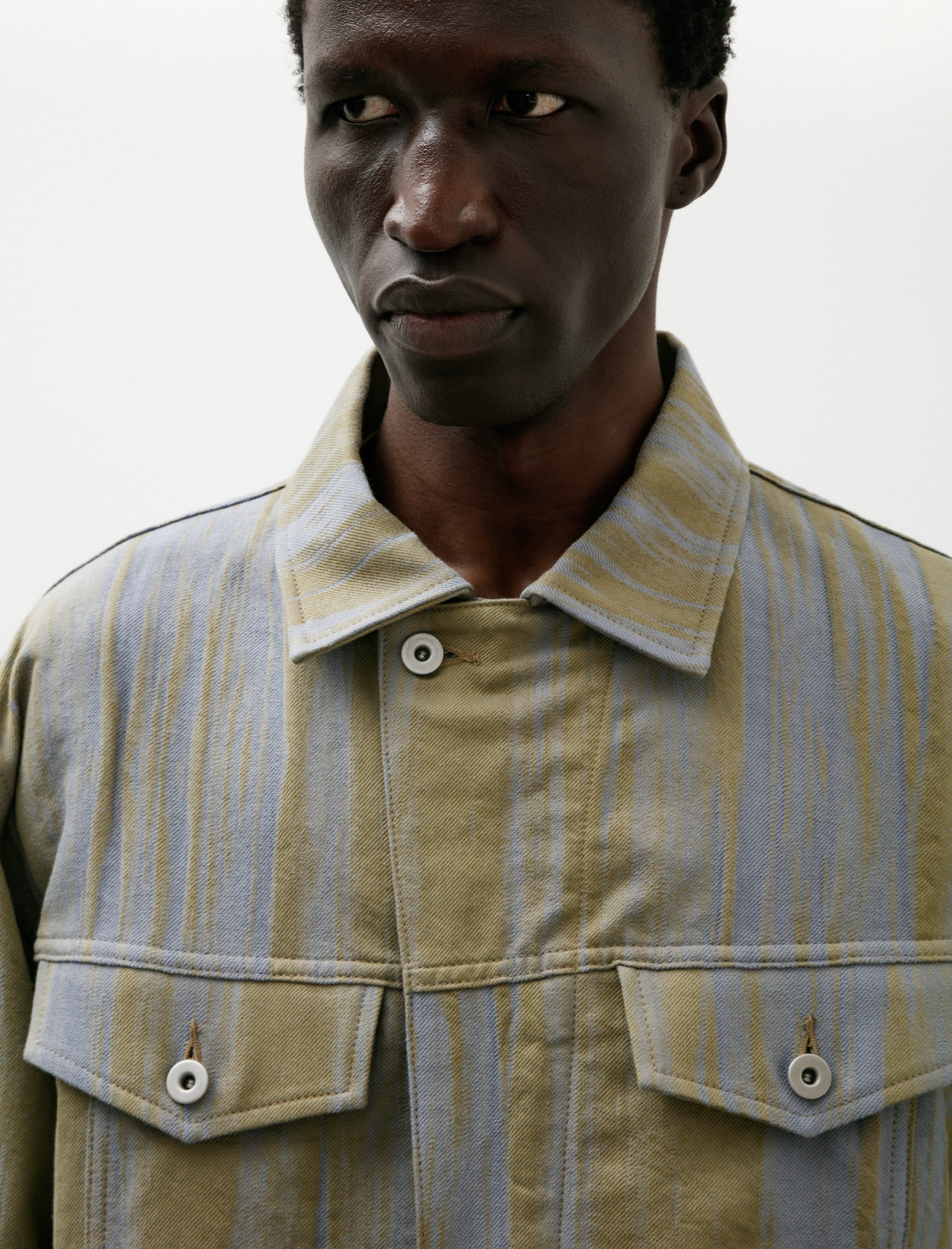 Issey Miyake Blouson Jacquard Khaki