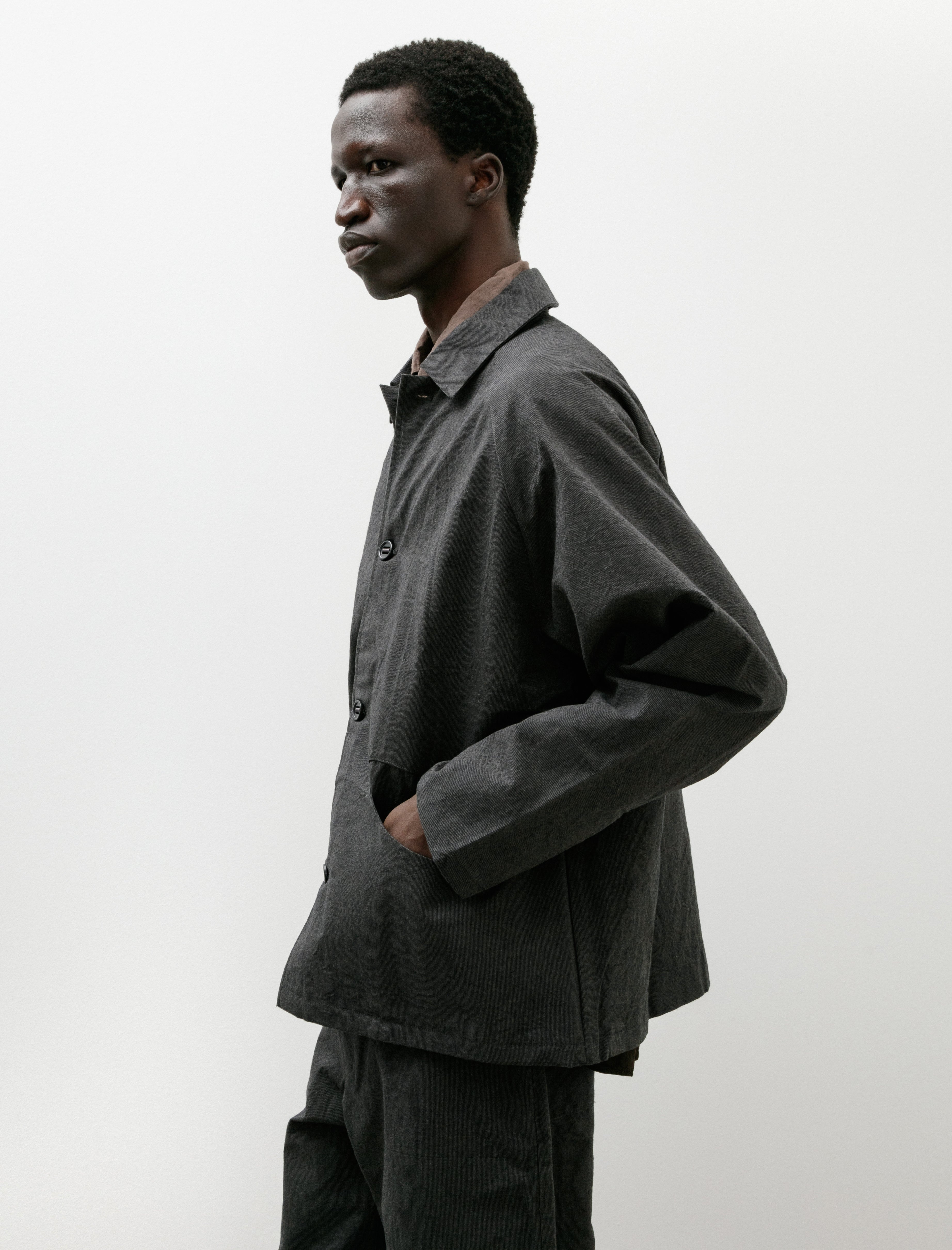 MAN-TLE R19 Shirt-3 Boat Shirt Granite Wool