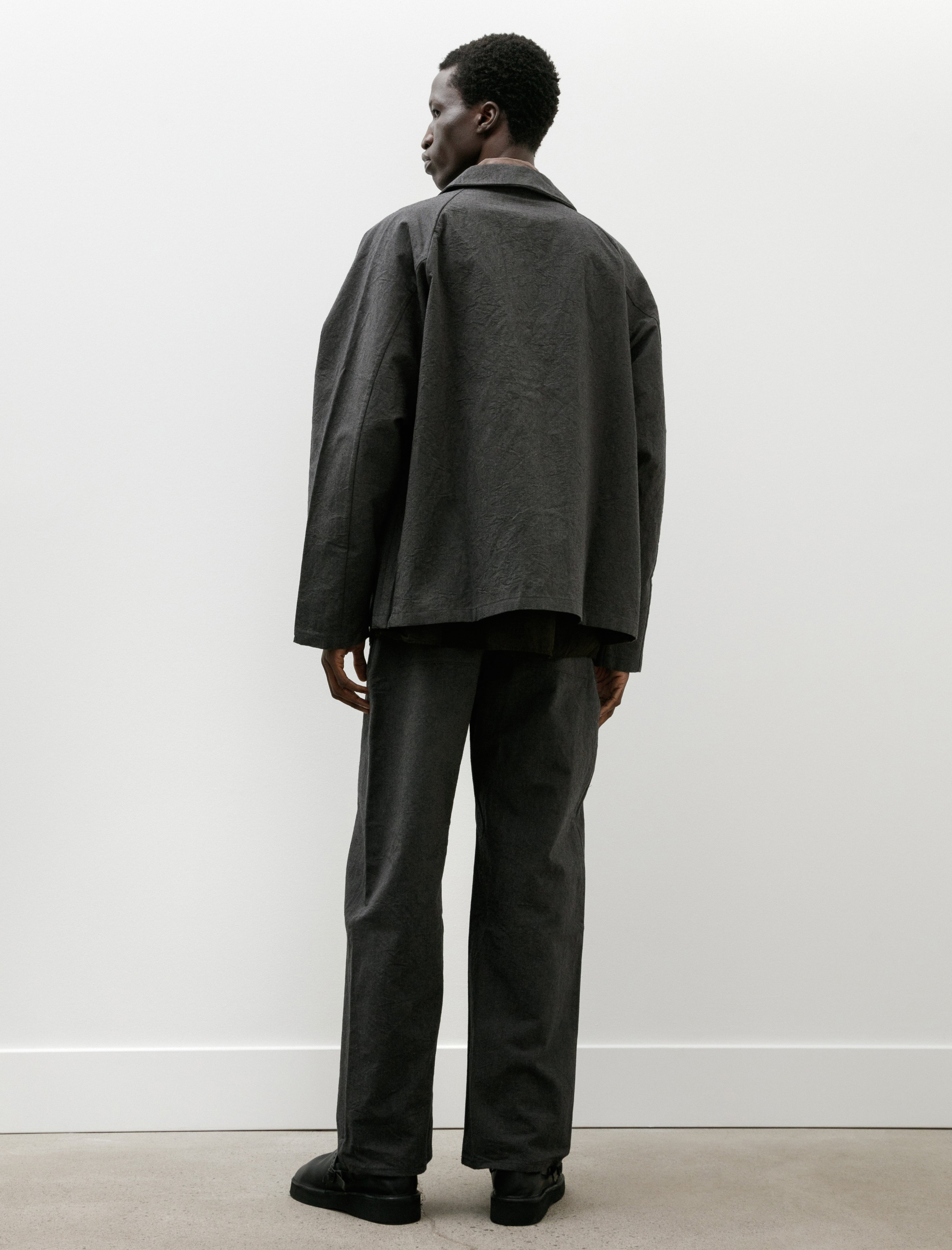 MAN-TLE R19 Pants-4 Wide Pants Granite Wool