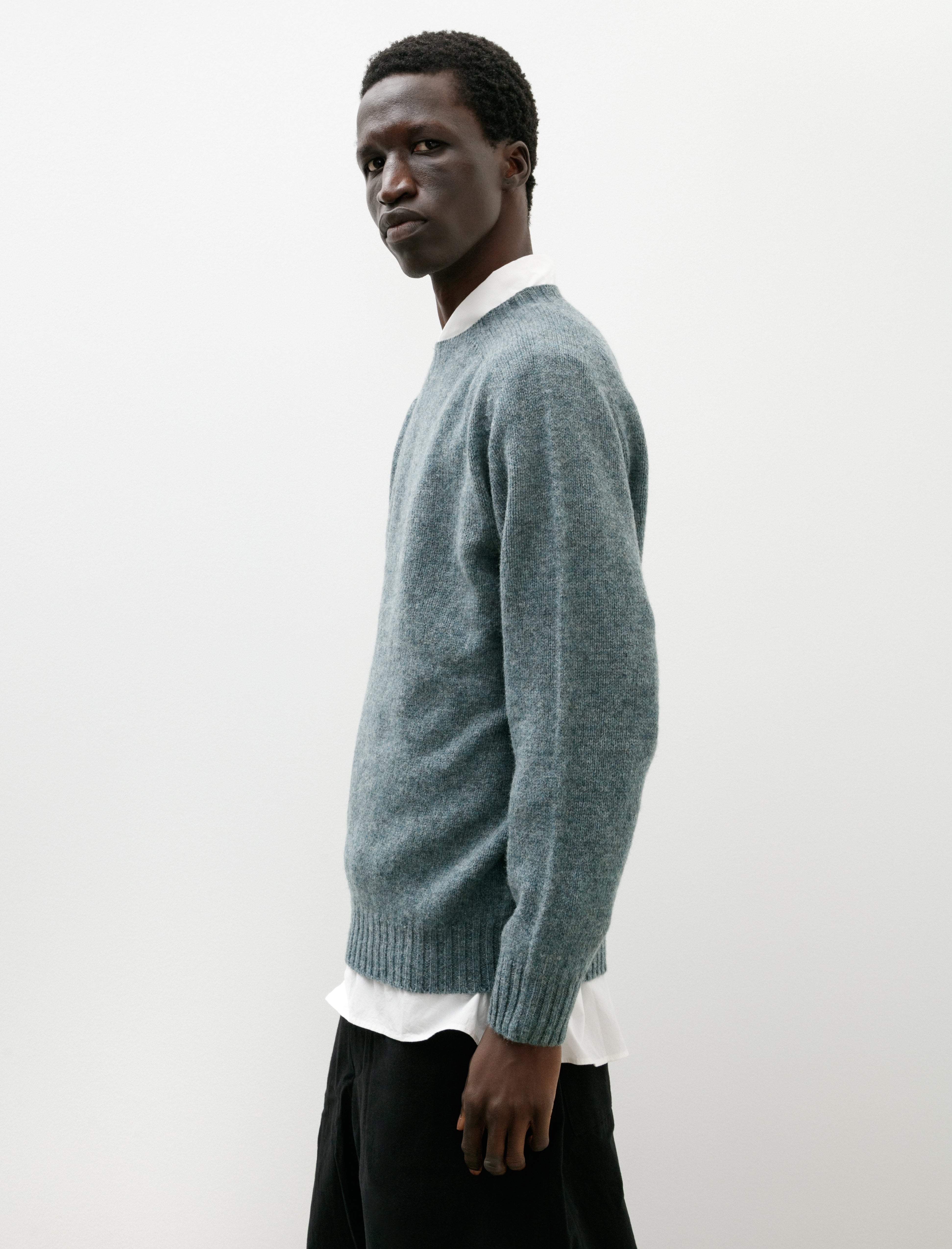 Neighbour Pure Wool Sweater Verdigris