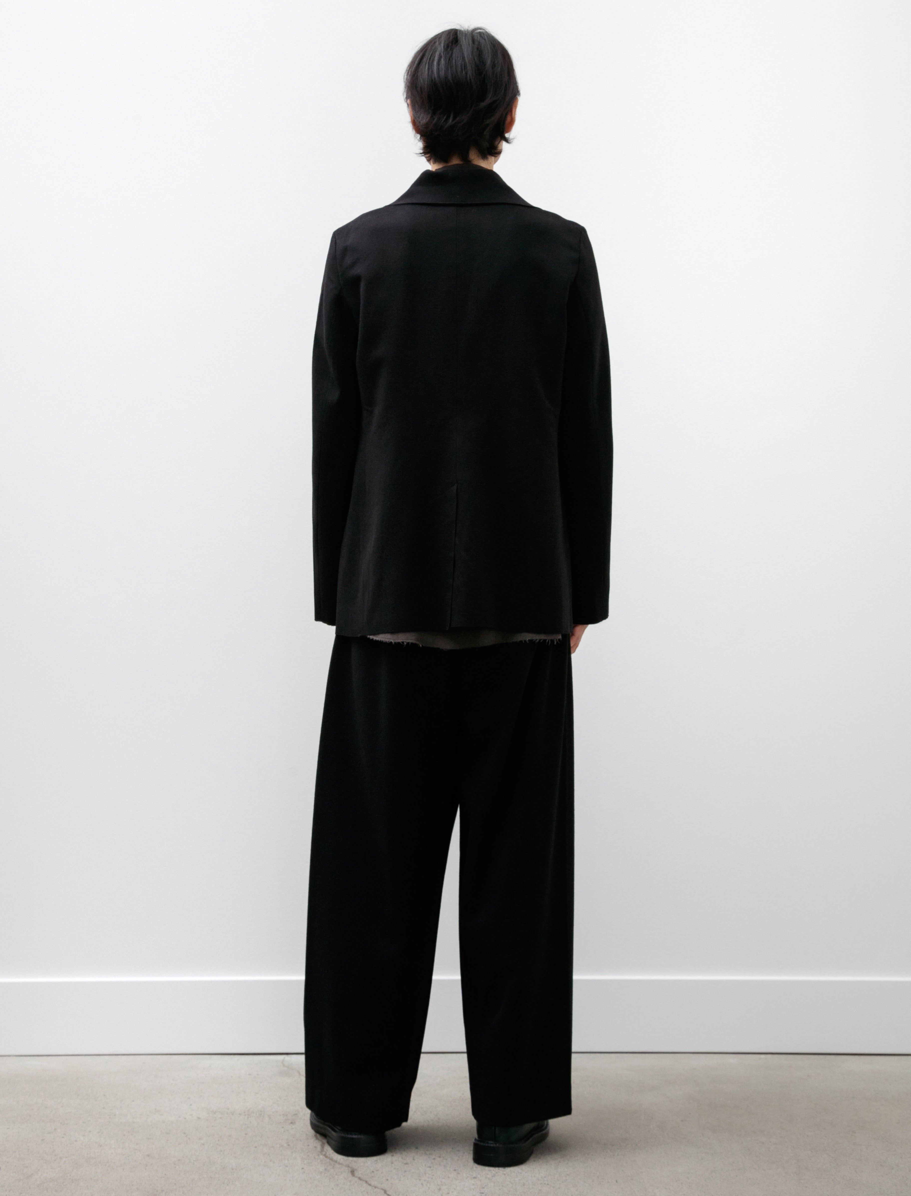 Gabriela Coll Garments No. 310 Heavy Wool Crossed Trousers Black