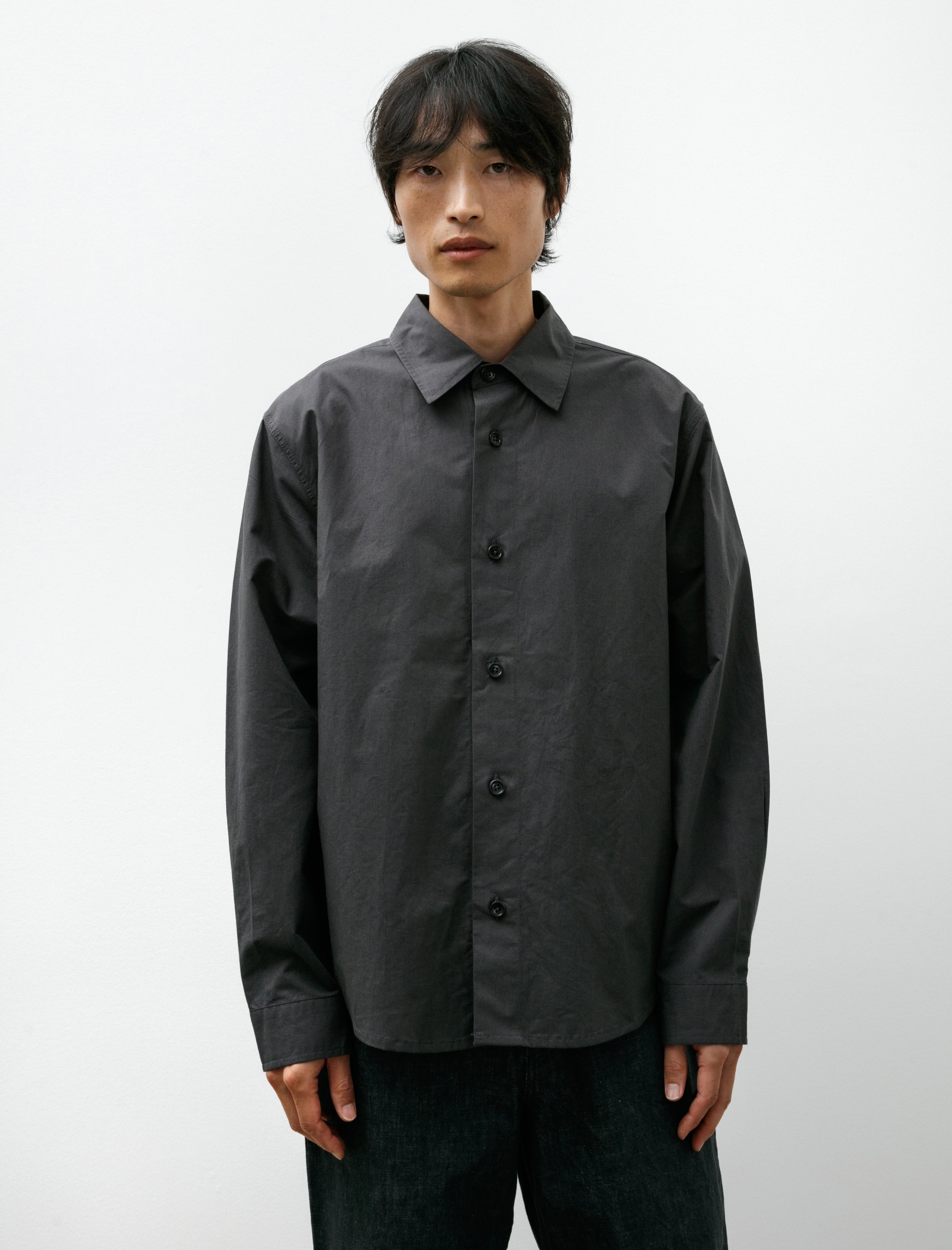 Filter Shirt Charcoal Cotton Washi Typewriter