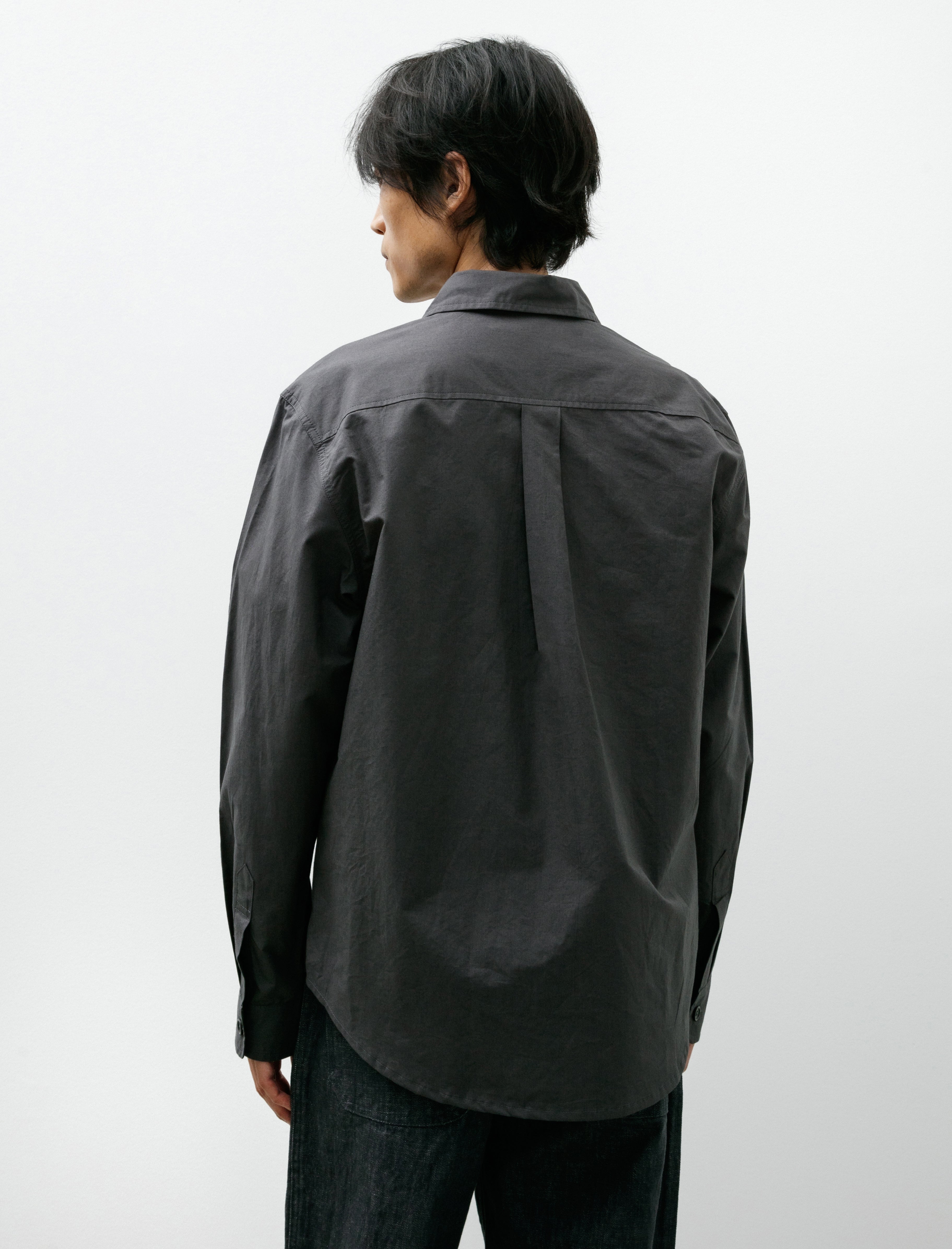 Filter Shirt Charcoal Cotton Washi Typewriter