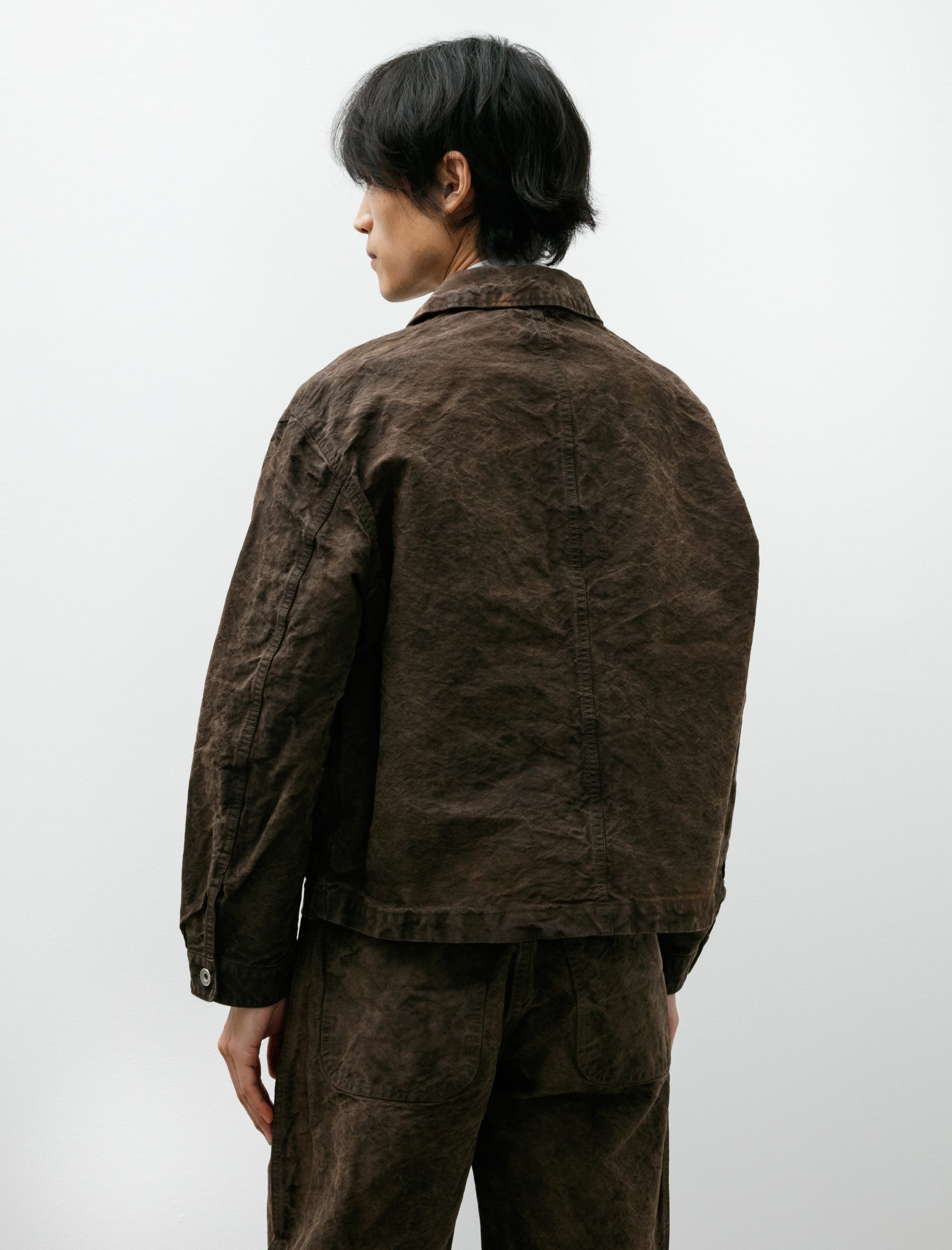 Replica Jacket Persimmon Garment Dyed Cotton Washi Duck