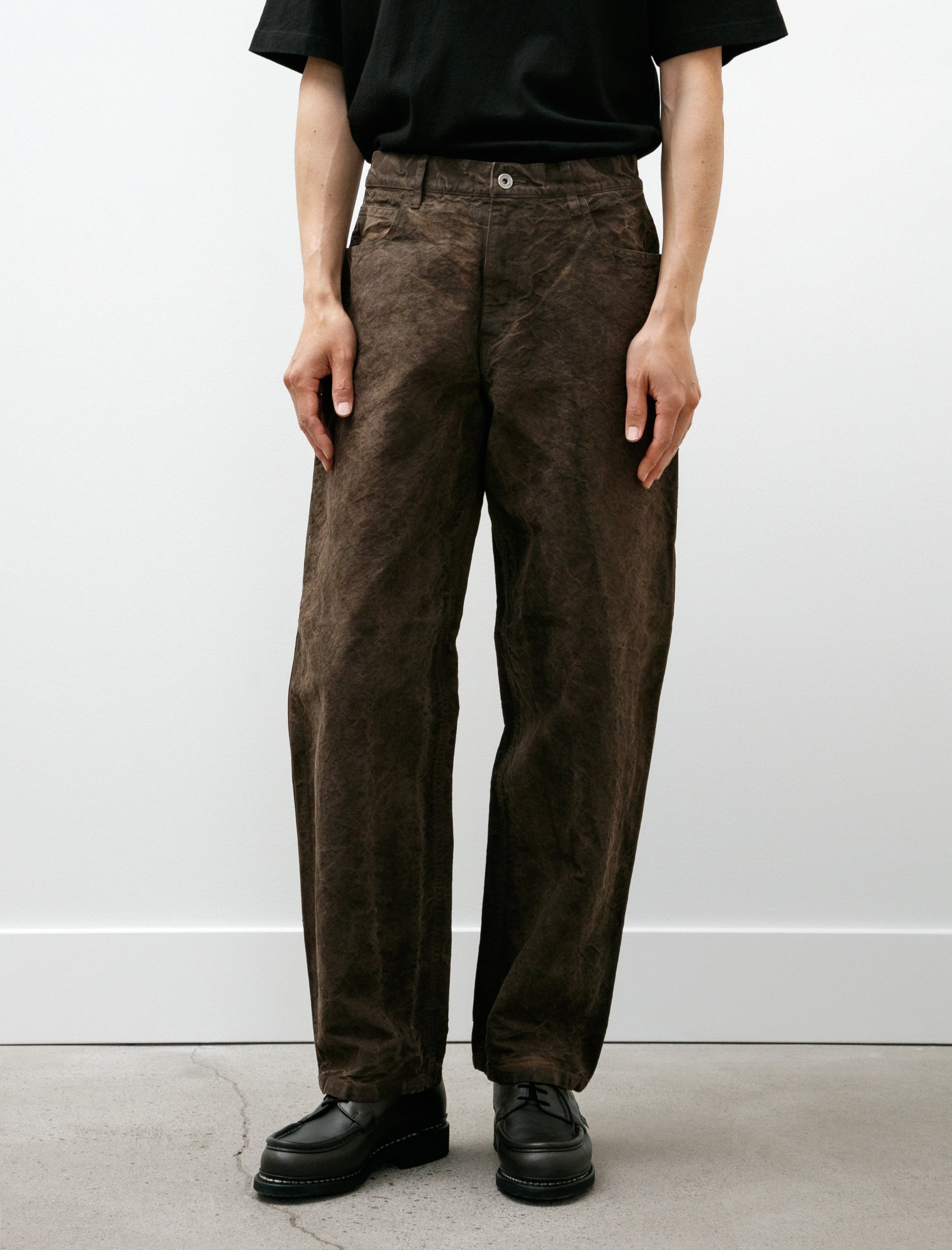 James Coward 5PKT Jean Persimmon Garment Dyed Cotton Washi Duck