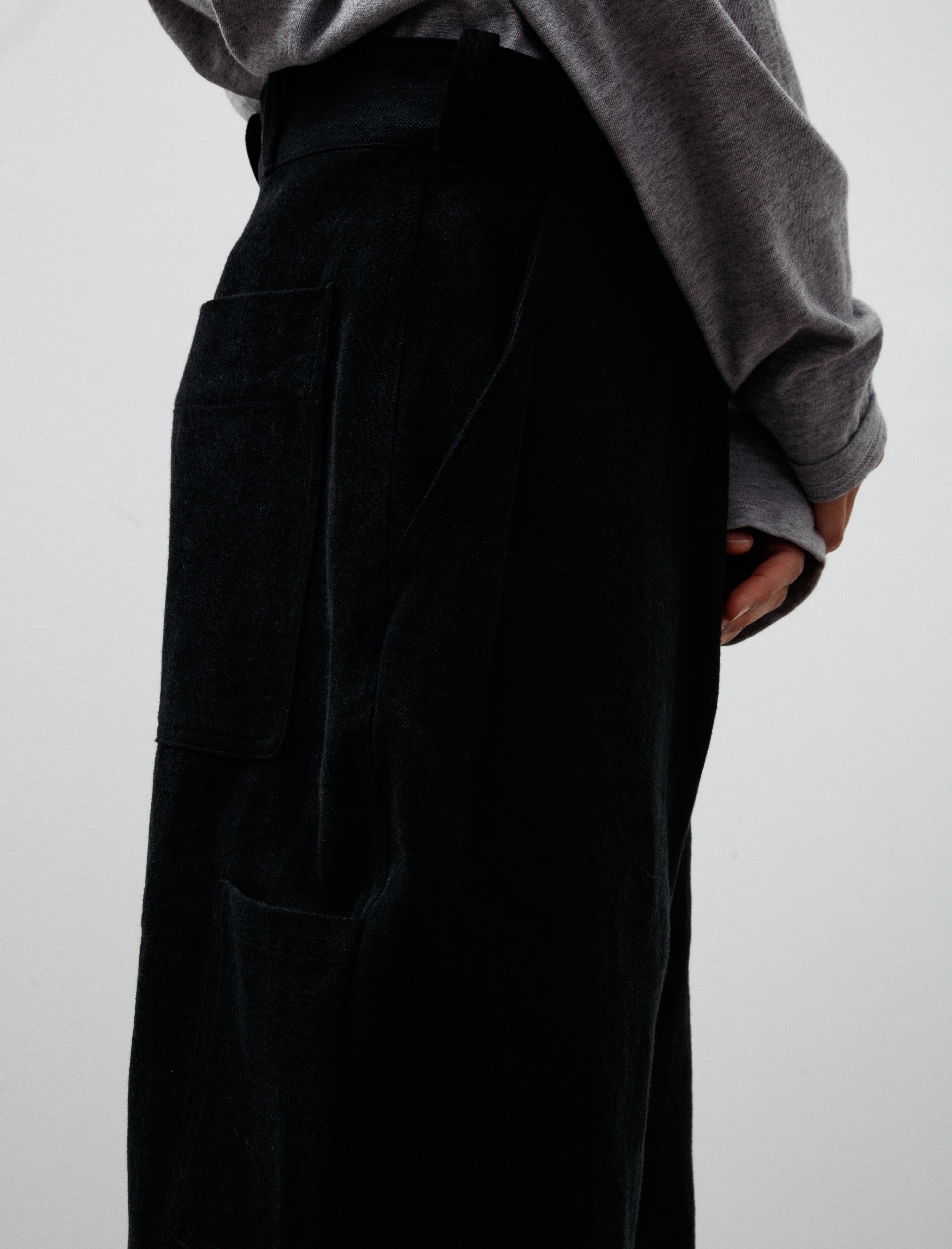 MAN-TLE R19 Jebok-6 Pants All Black Denim