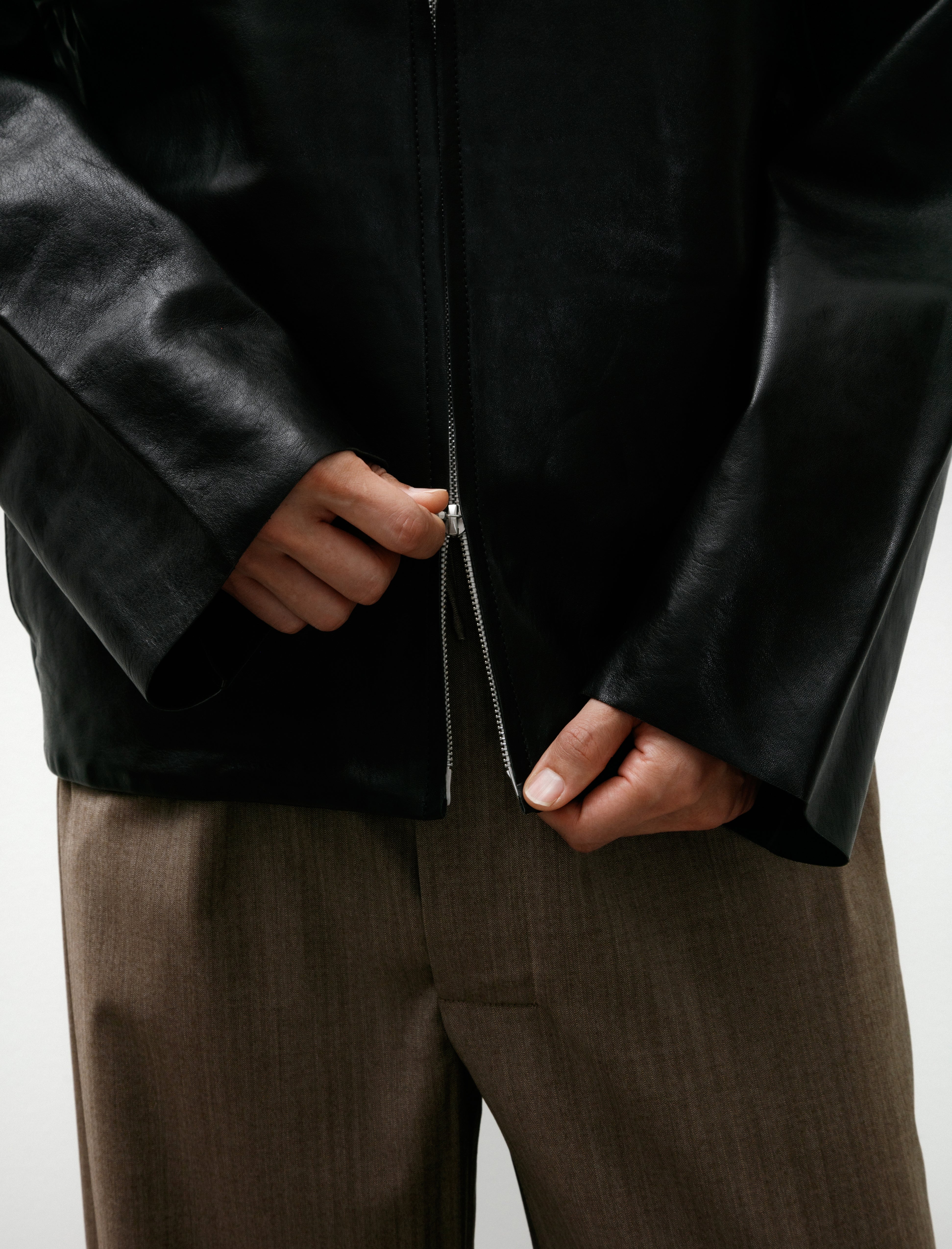 Gabriela Coll Garments No. 285 Leather Pocket Jacket Black