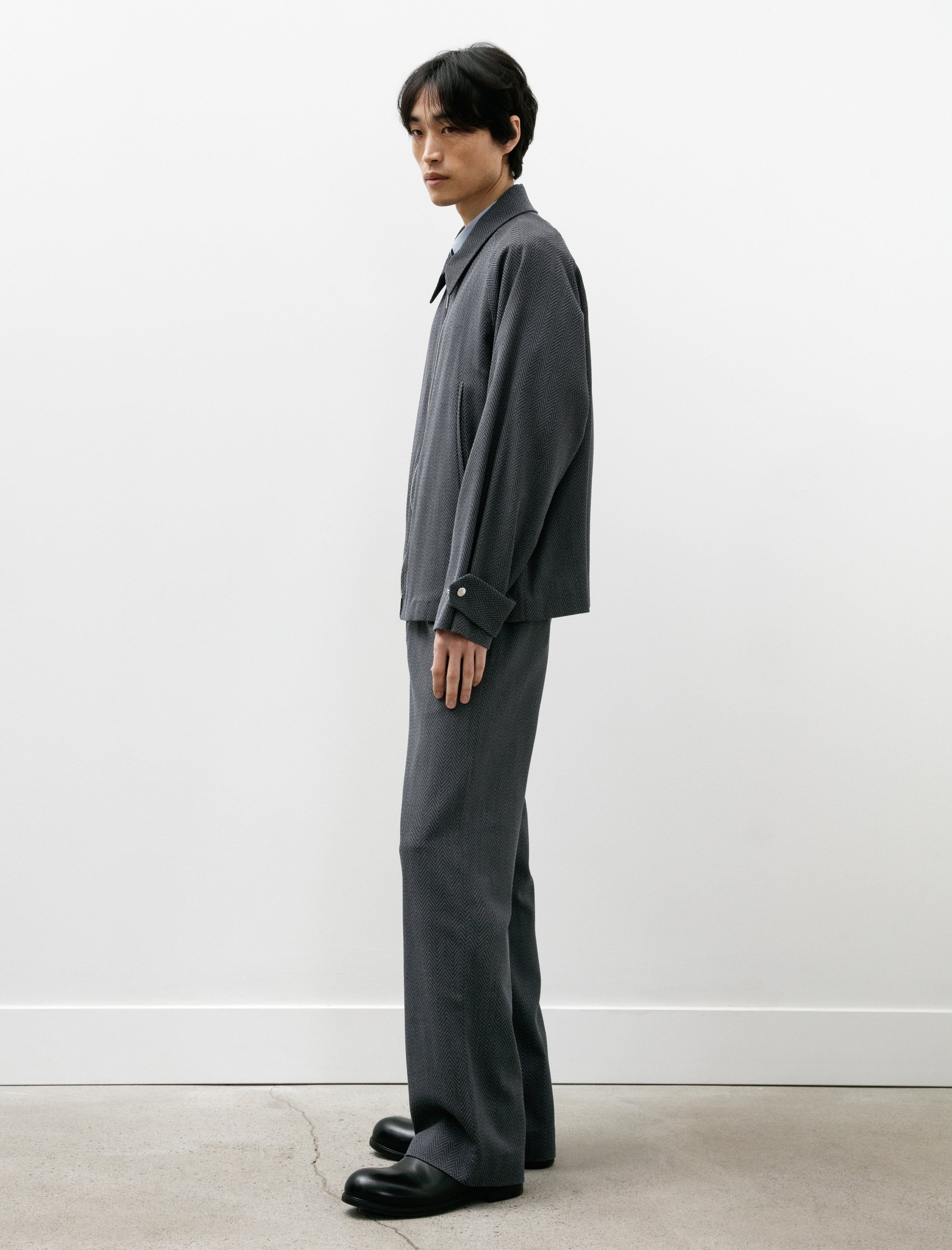 Seya Totsukawa Pants Summer Herringbone River Stone