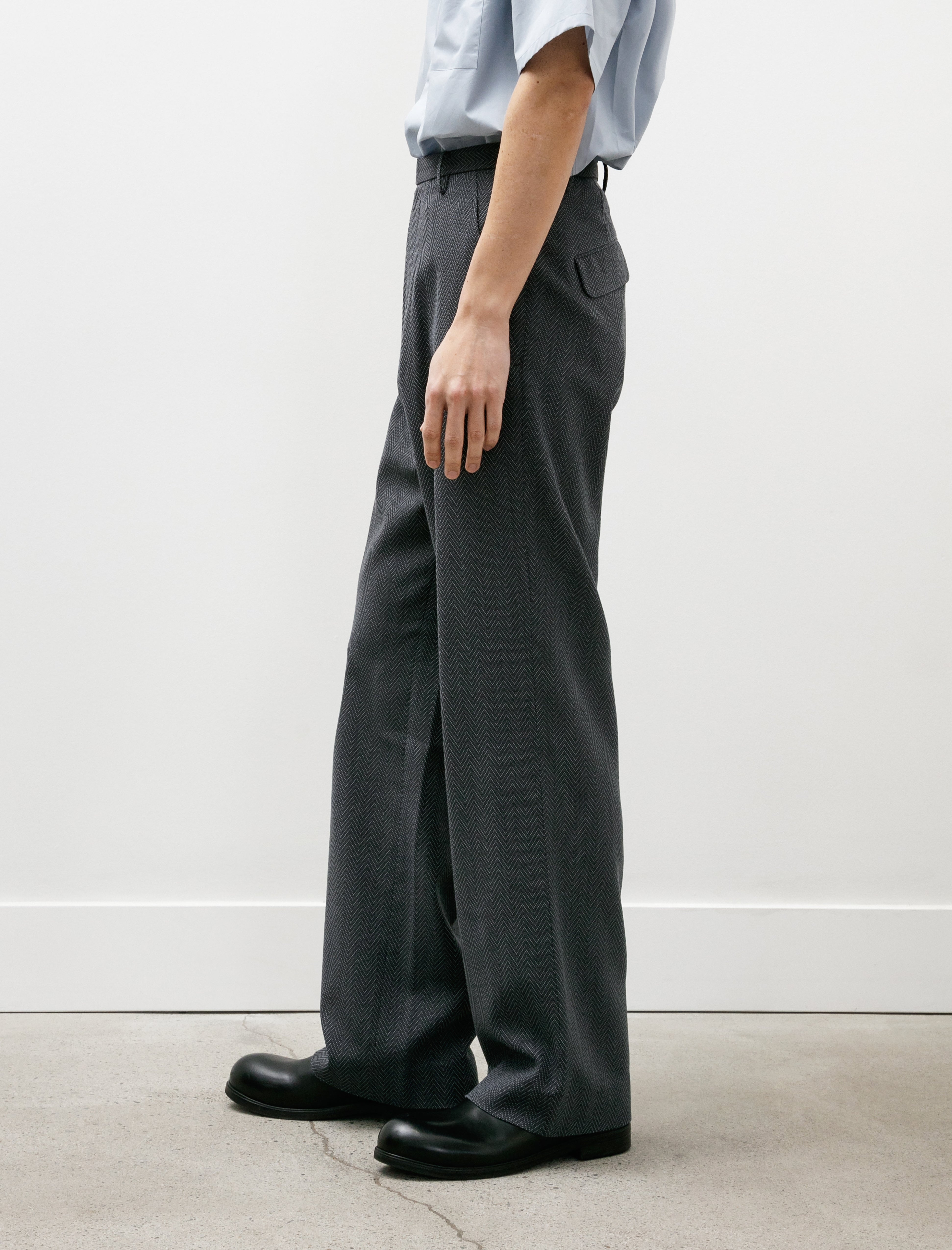 Seya Totsukawa Pants Summer Herringbone River Stone
